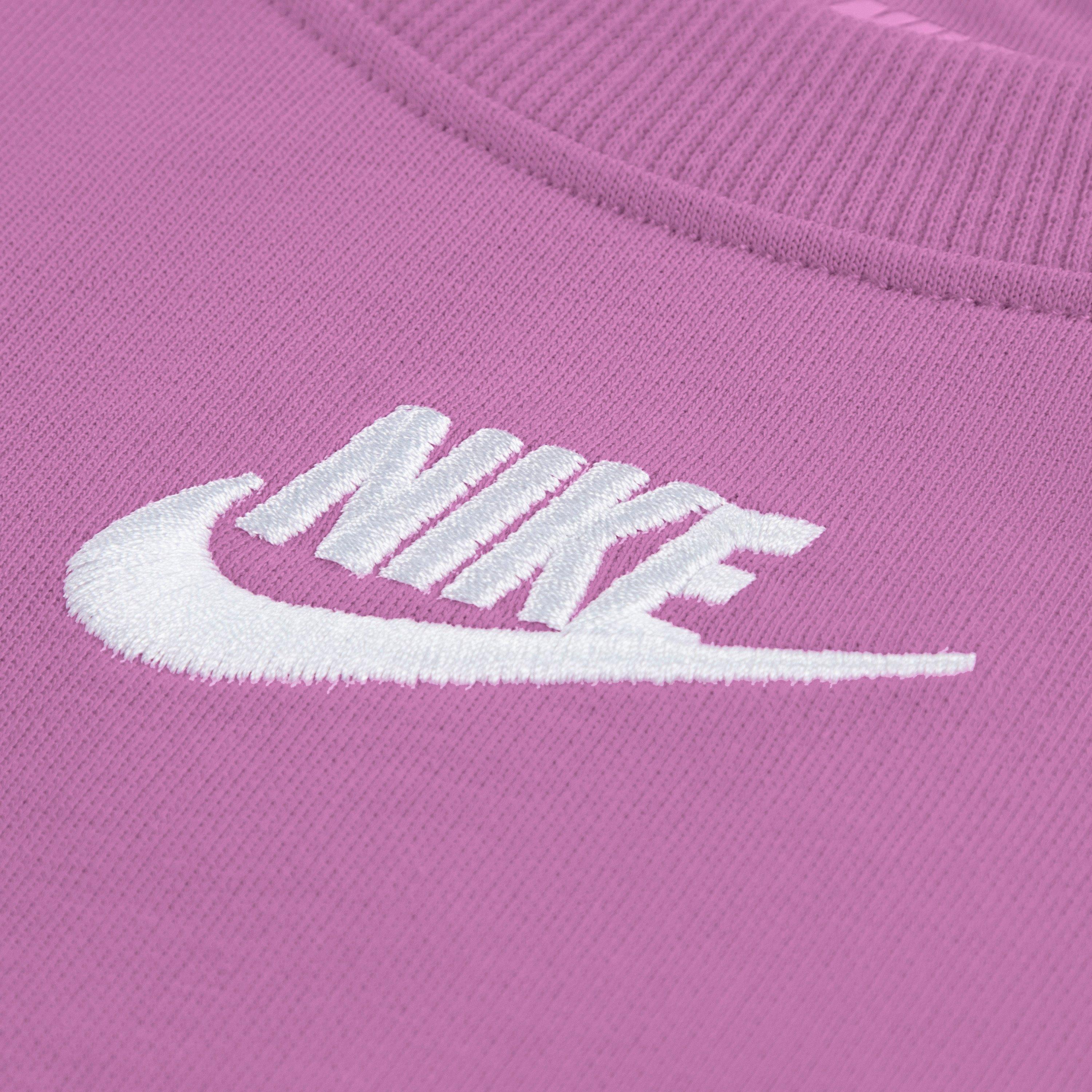 Nike Little Girls' Pink French Terry Short Set - PINK Thumbnail View 3