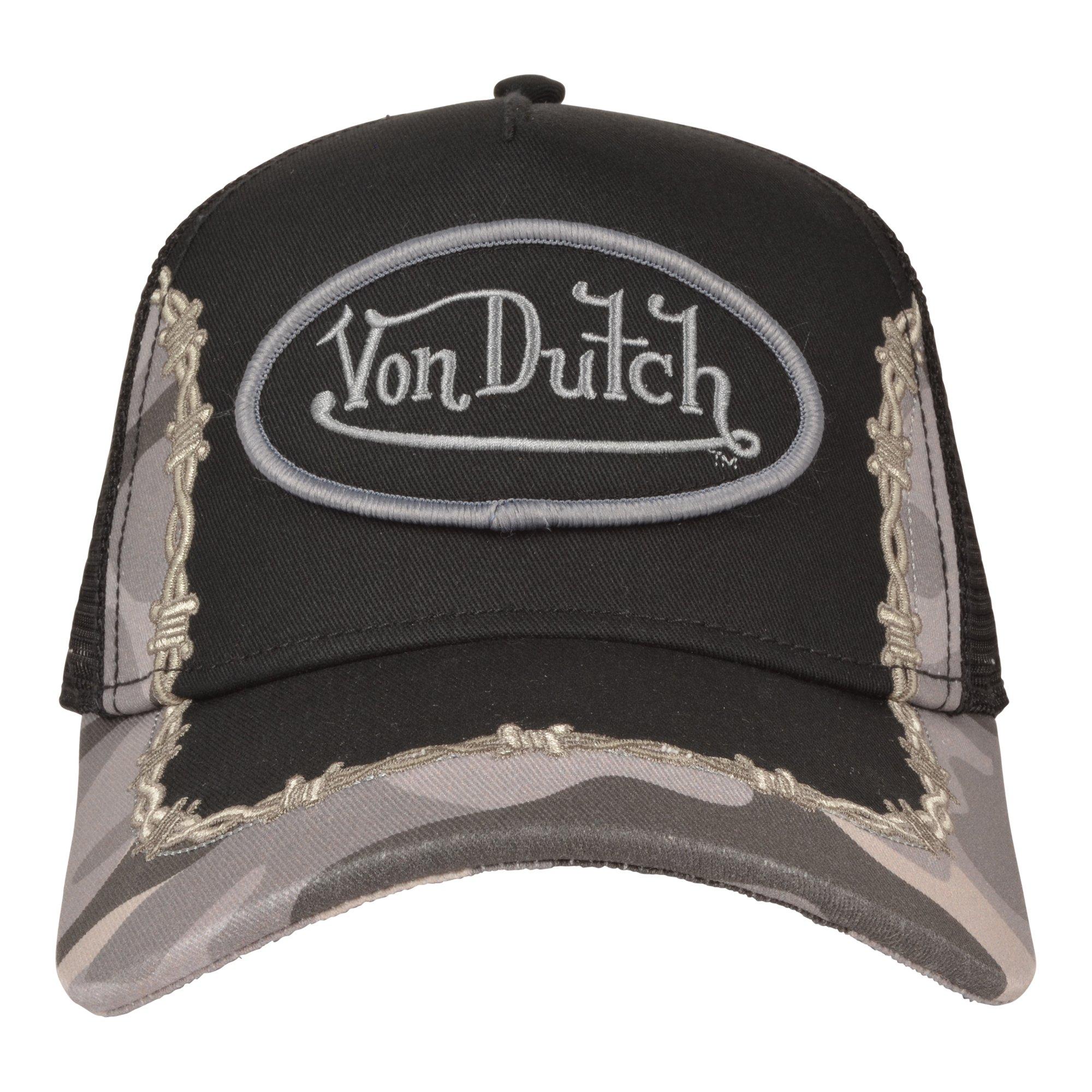 Von Dutch Ironbarb Trucker Hat-Black - BLACK/GREY Thumbnail View 3