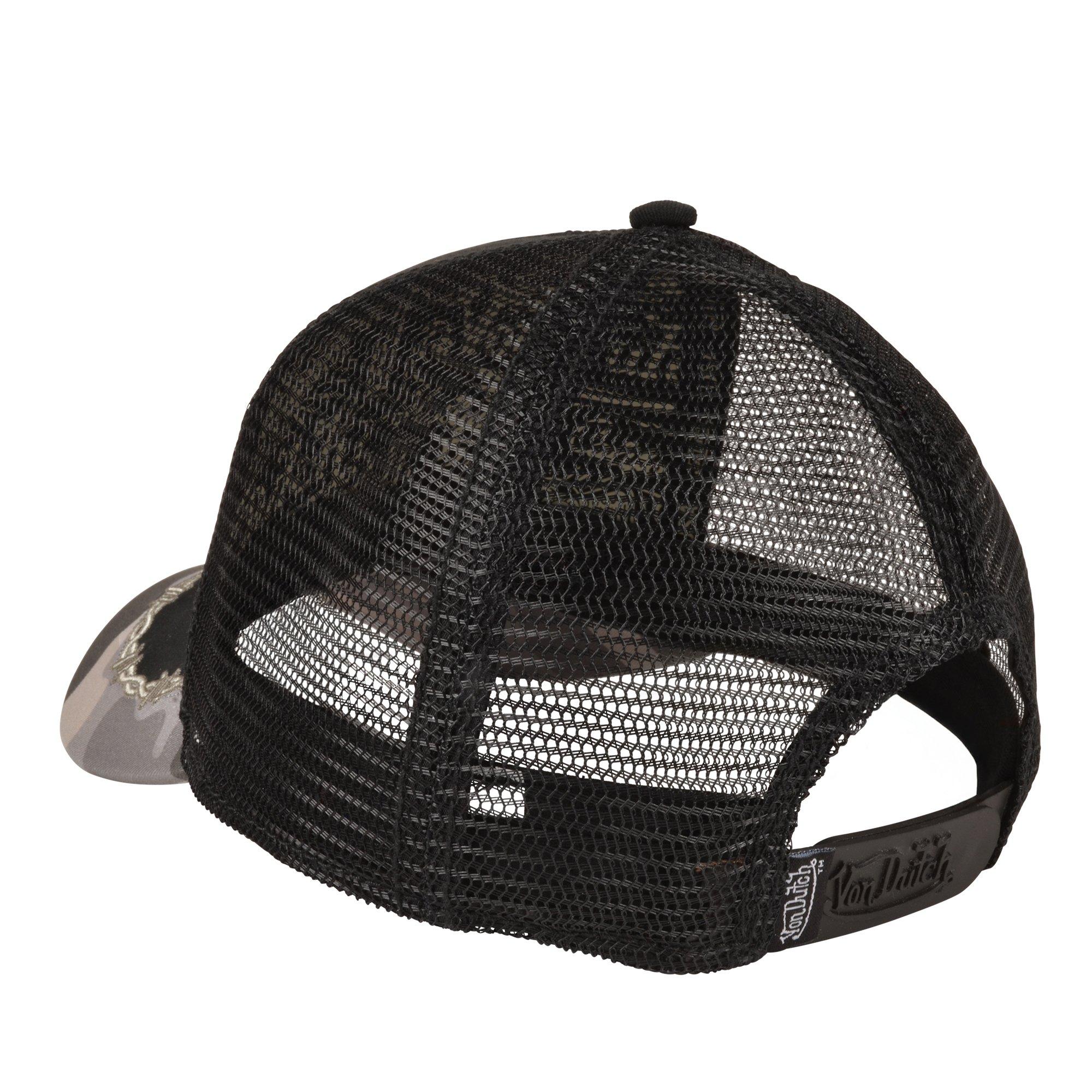 Von Dutch Ironbarb Trucker Hat-Black - BLACK/GREY Thumbnail View 5