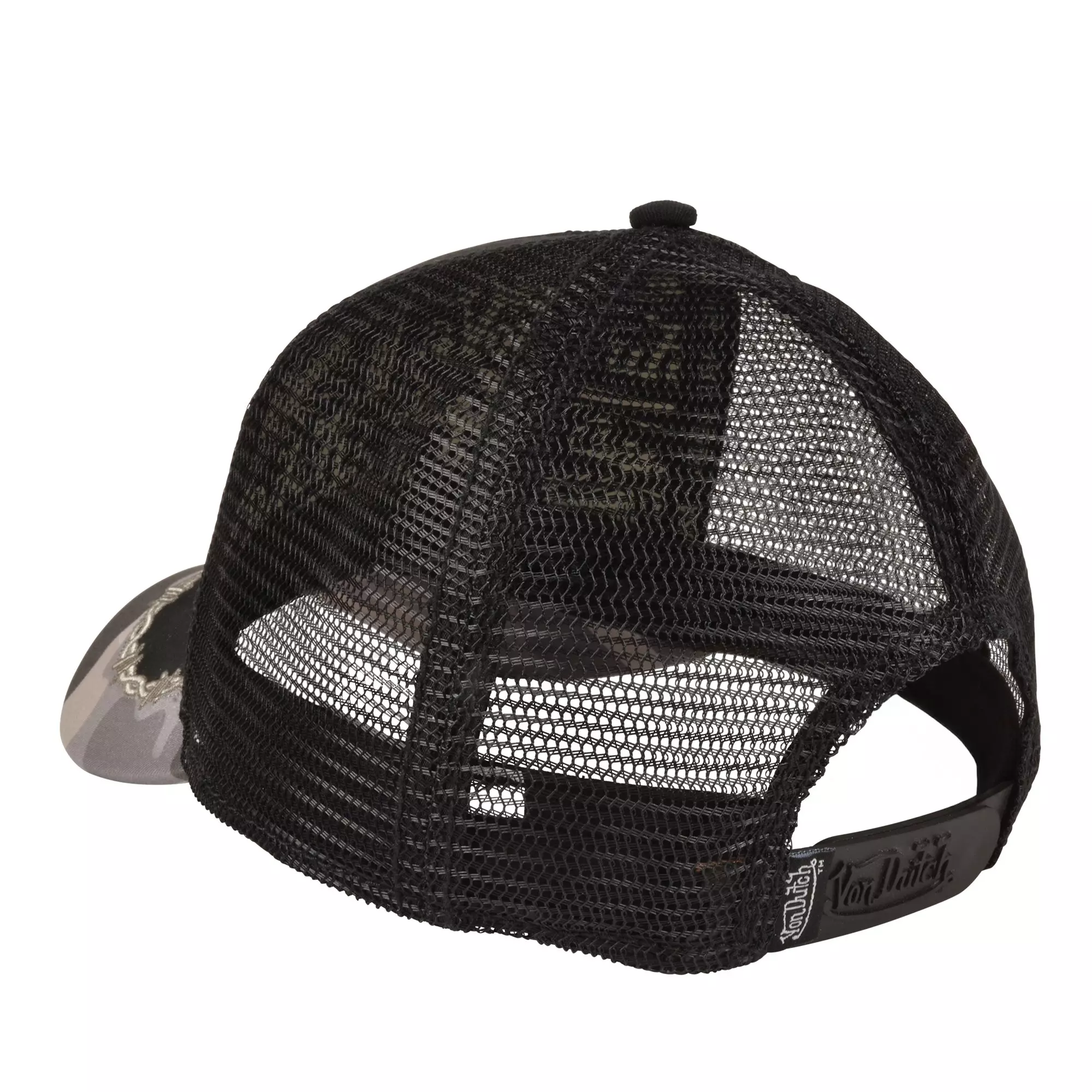 Von Dutch Ironbarb Trucker Hat-Black - BLACK/GREY