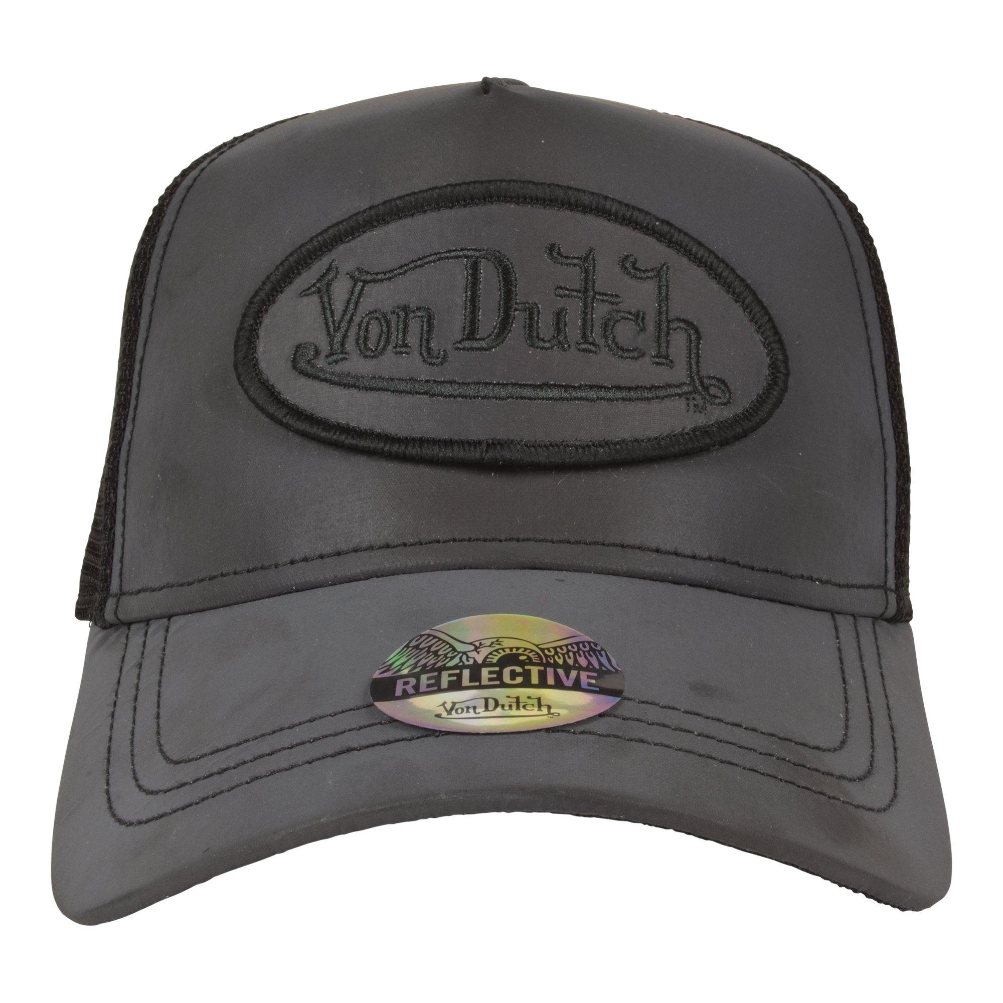 Von Dutch Reflective Night Vision Trucker Hat - Black - BLACK Thumbnail View 3