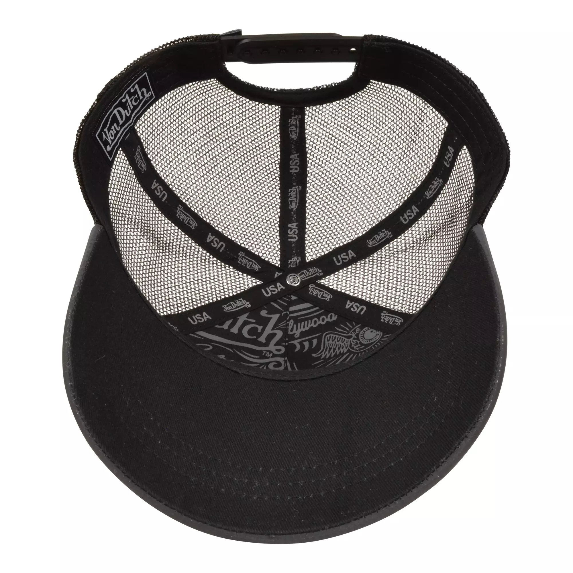 Von Dutch Reflective Night Vision Trucker Hat - Black - BLACK