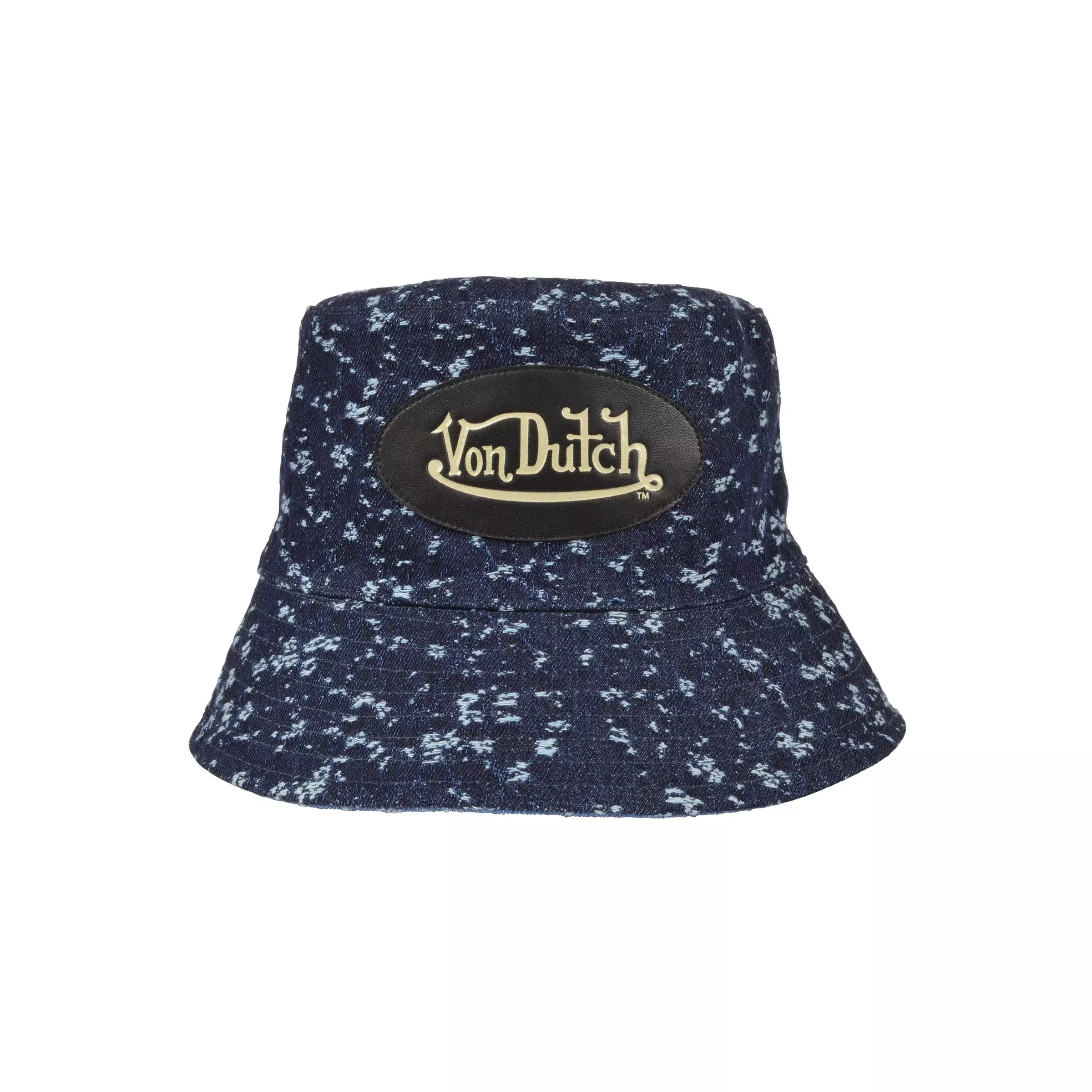 Von Dutch Miller Reversible Bucket Hat-Blue/Navy - BLACK/BLUE