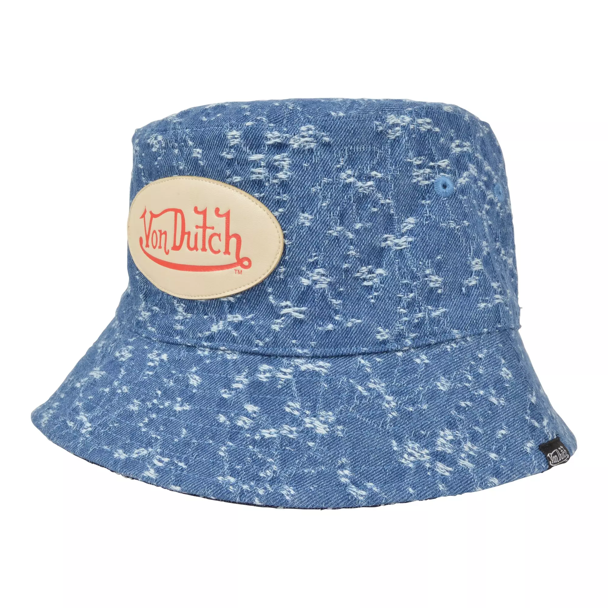 Von Dutch Miller Reversible Bucket Hat-Blue/Navy - BLACK/BLUE