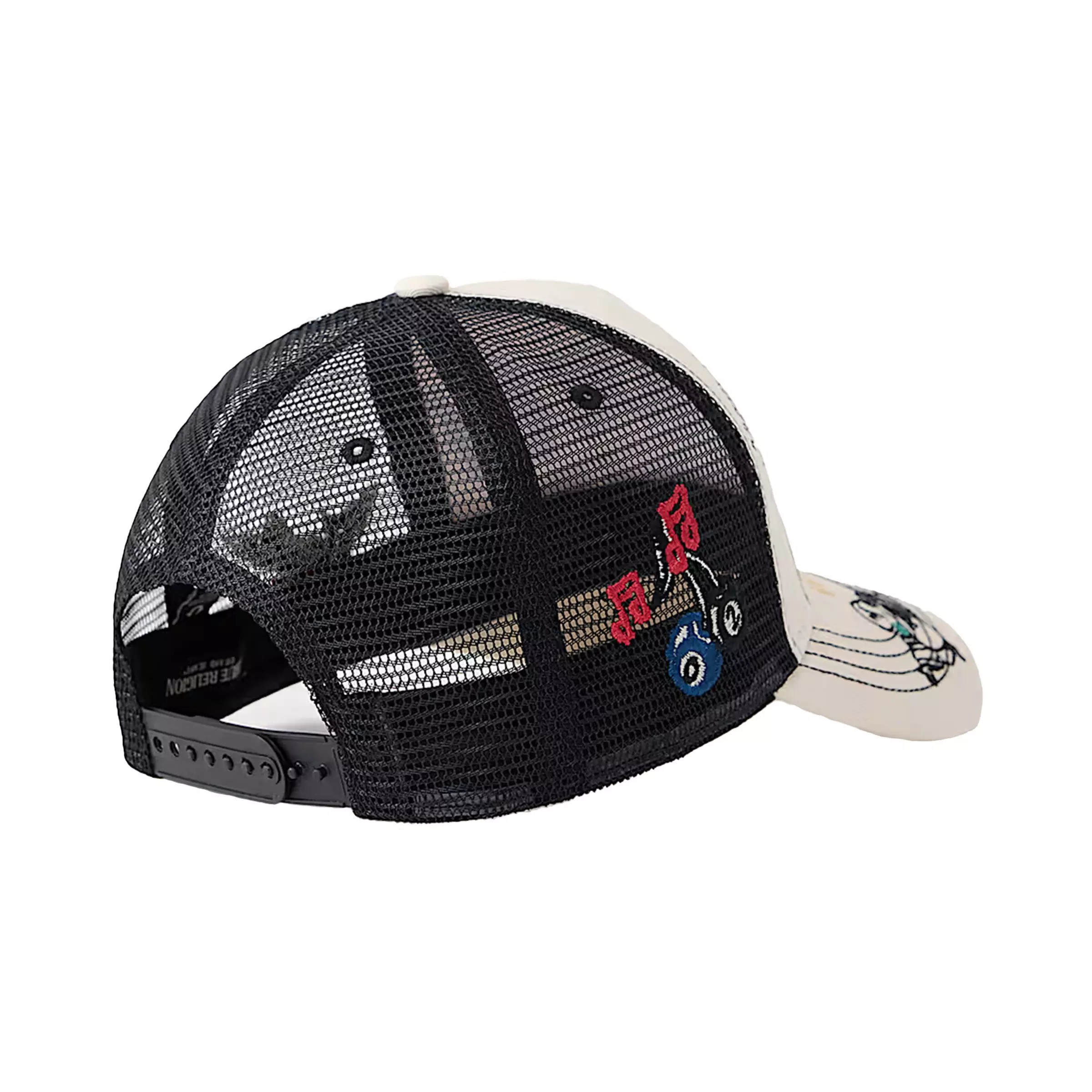 True Religion Flame Trucker Hat - White - WHITE