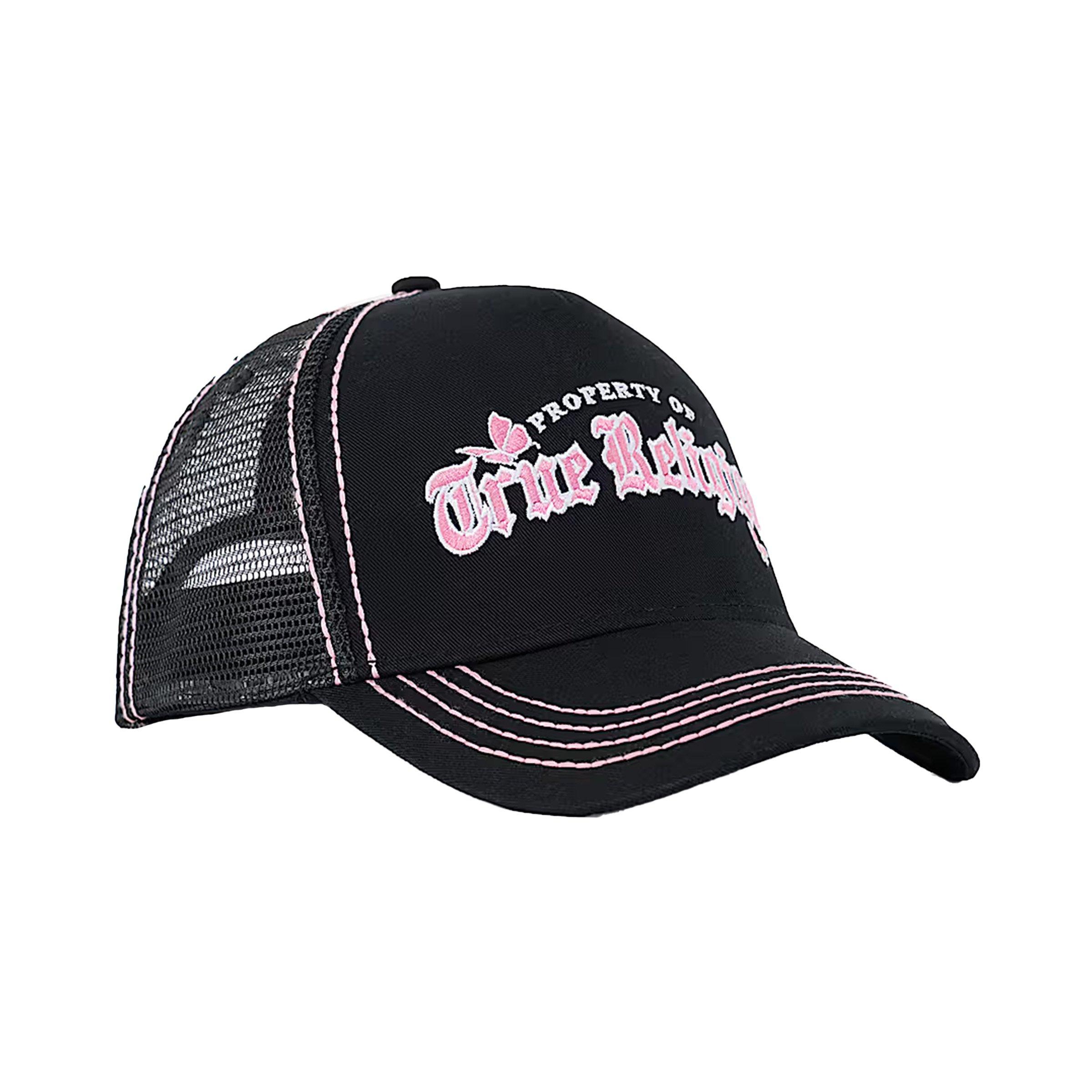 True Religion Butterfly Trucker Hat - Black - BLACK Thumbnail View 2