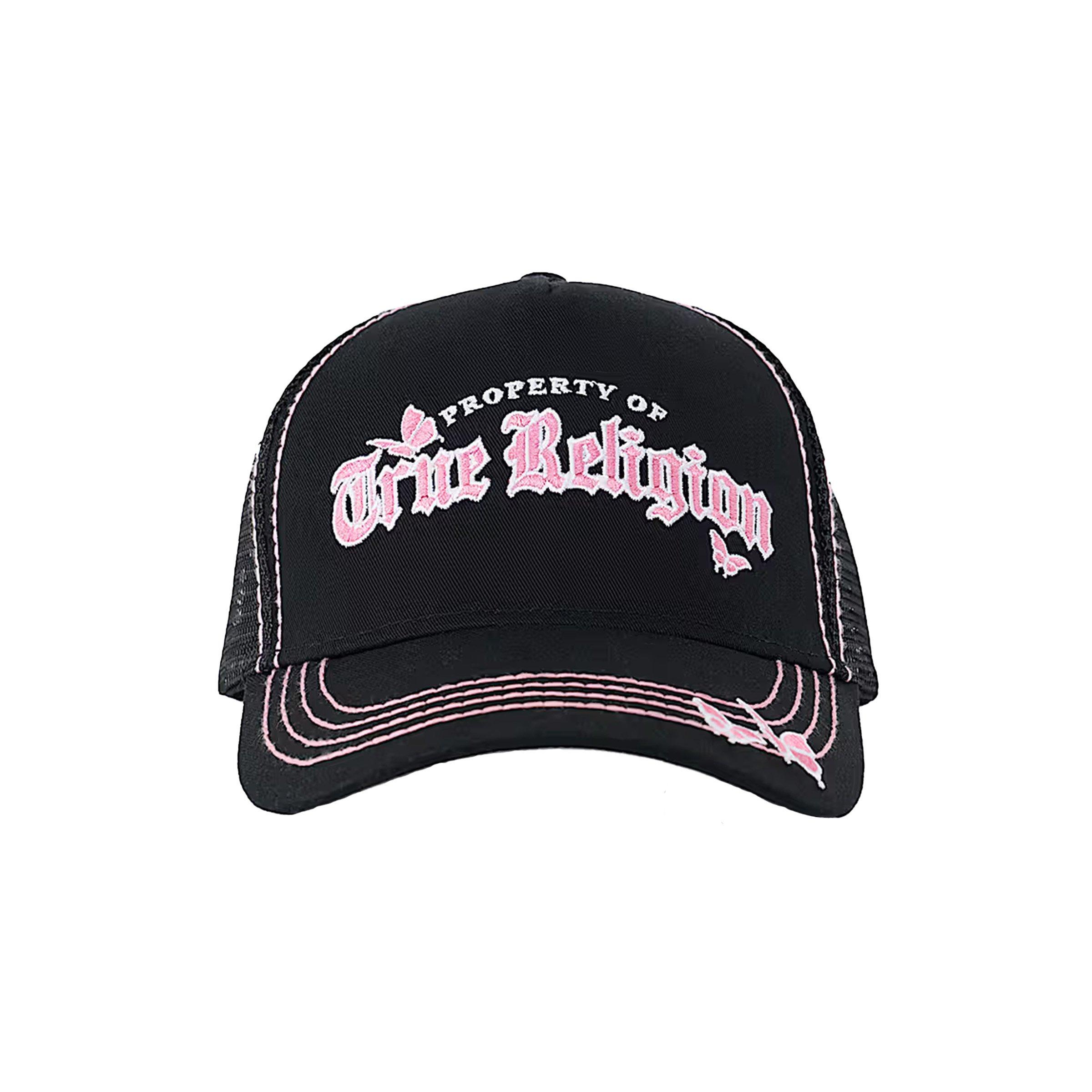 True Religion Butterfly Trucker Hat - Black - BLACK Thumbnail View 3