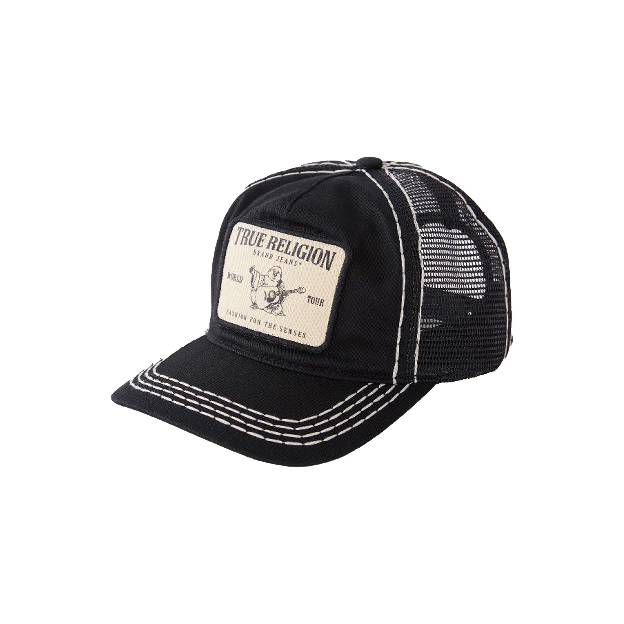 True Religion Big T. Concert Patch Trucker Hat-Black - BLACK Thumbnail View 1