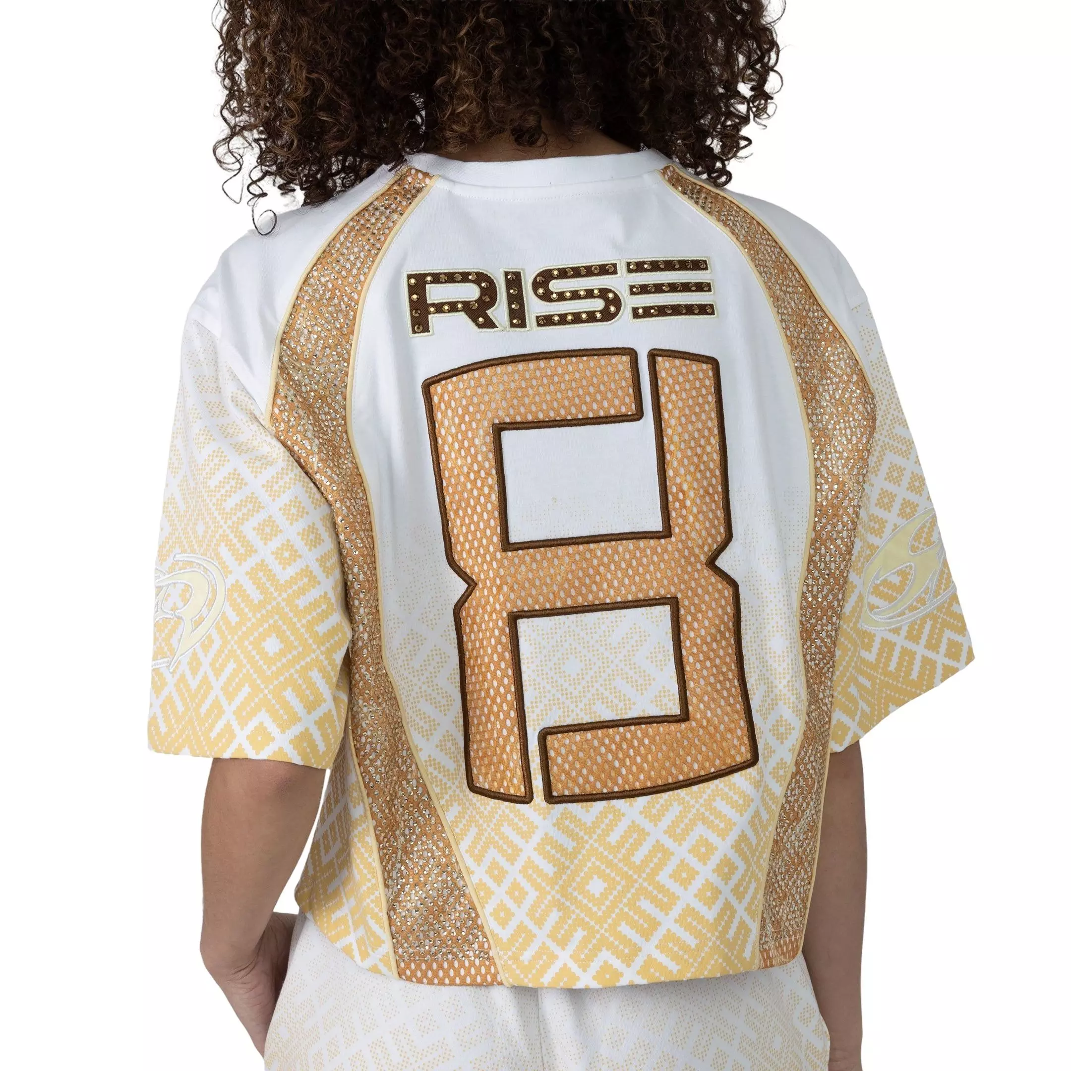 Smoke Rise Women's Gold Mesh Tee - GOLD