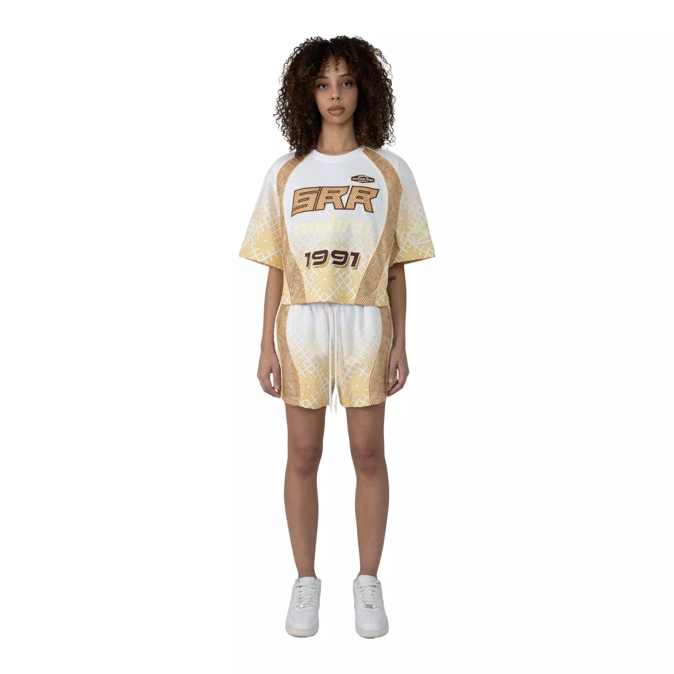Smoke Rise Women's Gold Mesh Tee - GOLD