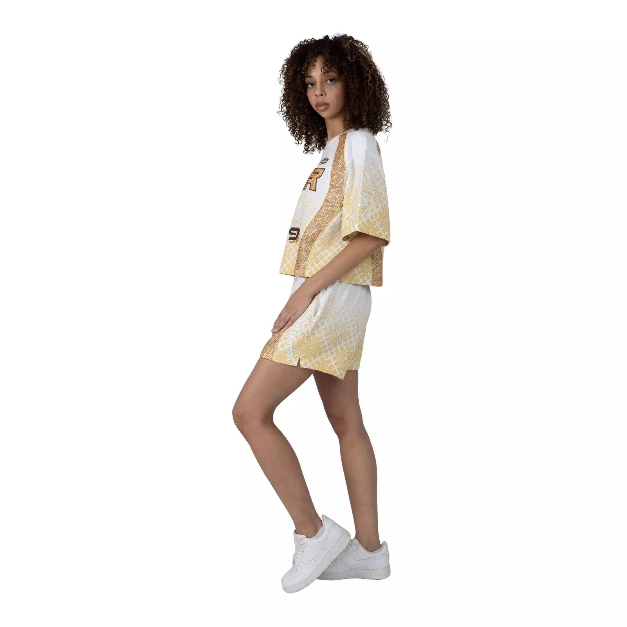 Smoke Rise Women's Gold Mesh Tee - GOLD