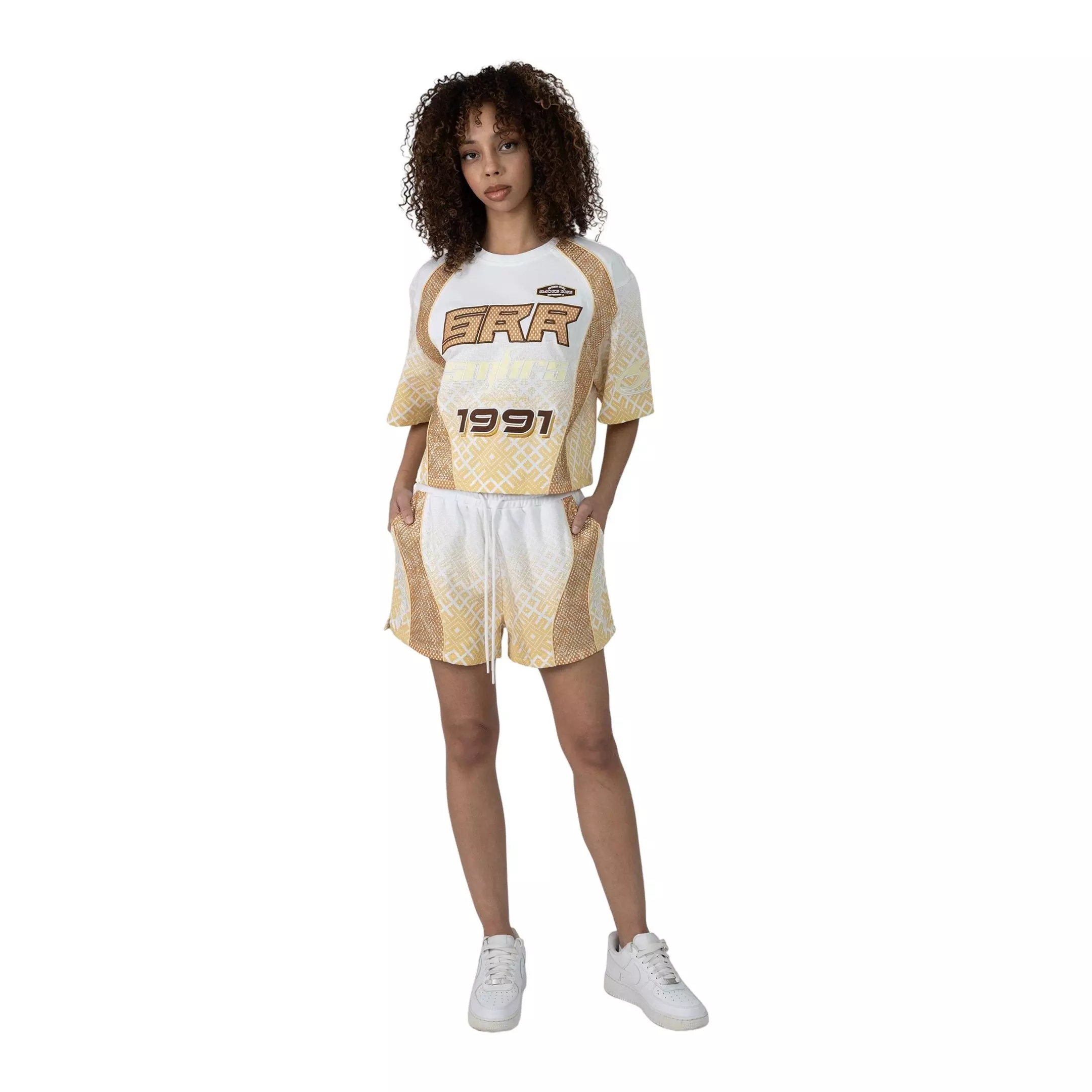 Smoke Rise Women's Gold Mesh Tee - GOLD