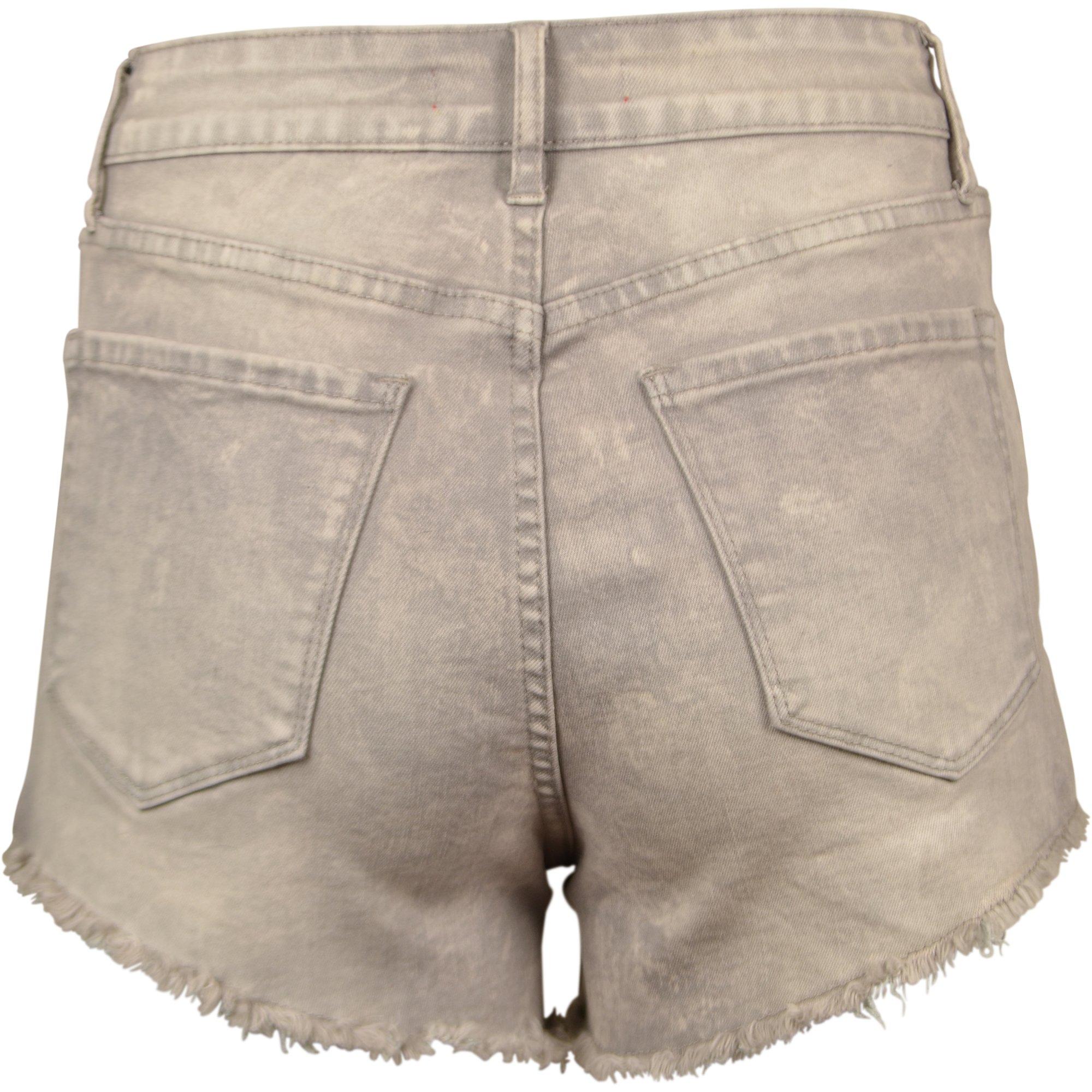 Smoke Rise Women's Skull Lips Shorts - GREY Thumbnail View 2