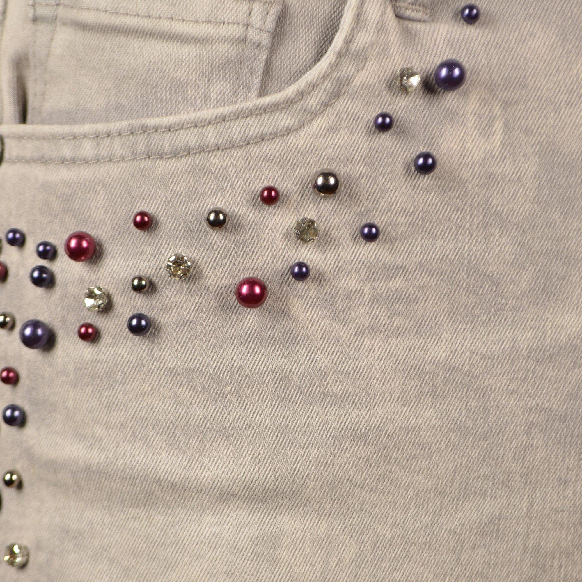 Smoke Rise Women's Skull Lips Shorts - GREY Thumbnail View 4