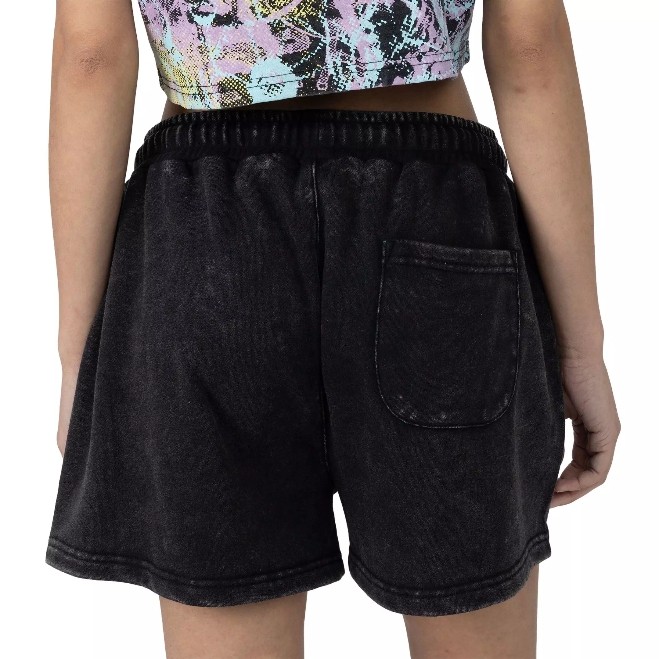 Smoke Rise Women's French Terry Shorts - BLACK