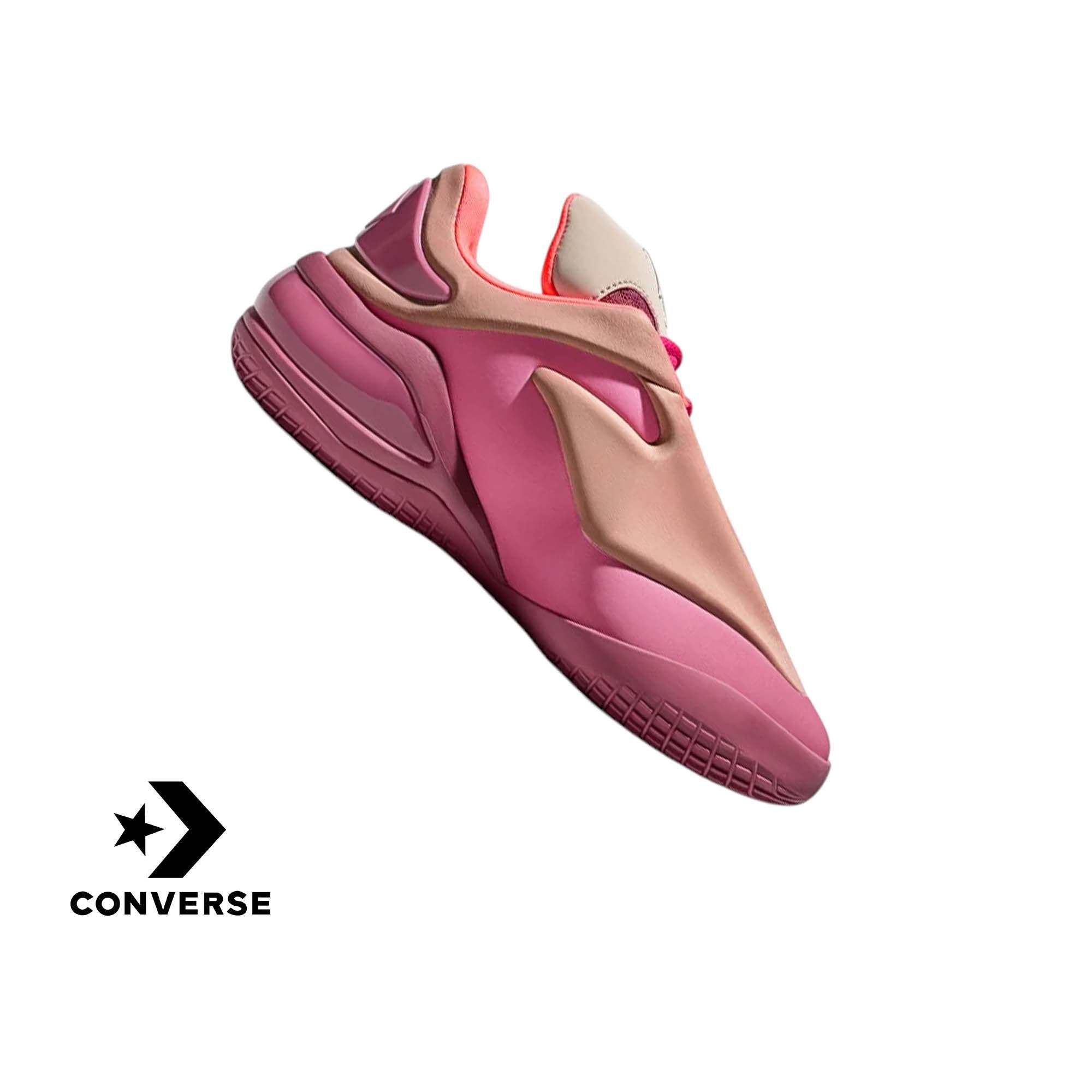 Converse Shai 001 Lace Up "Berry" Grade School Kids' Basketball Shoe - PURPLE/PINK