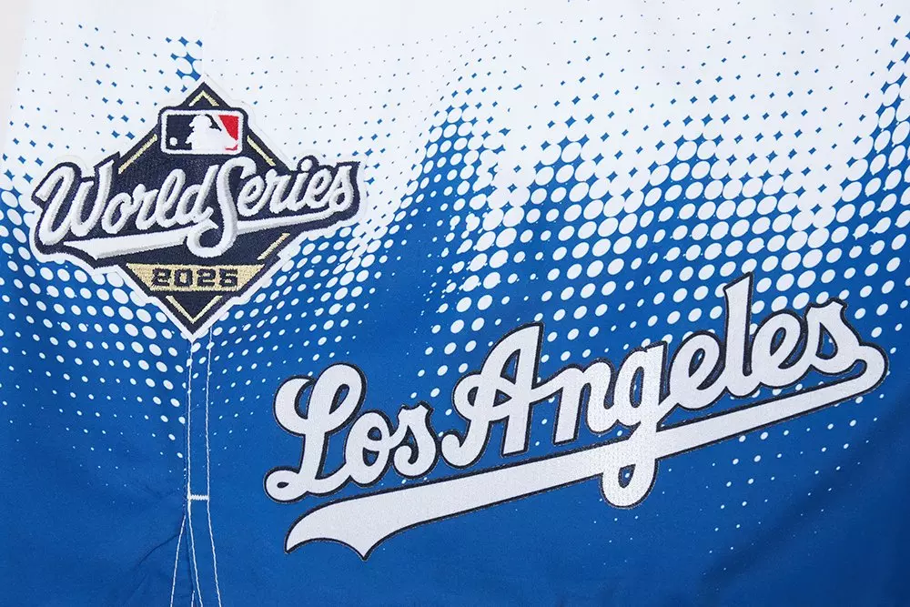 Pro Standard Los Angeles Dodgers Blueprint Shorts - White/Blue - WHITE/BLUE