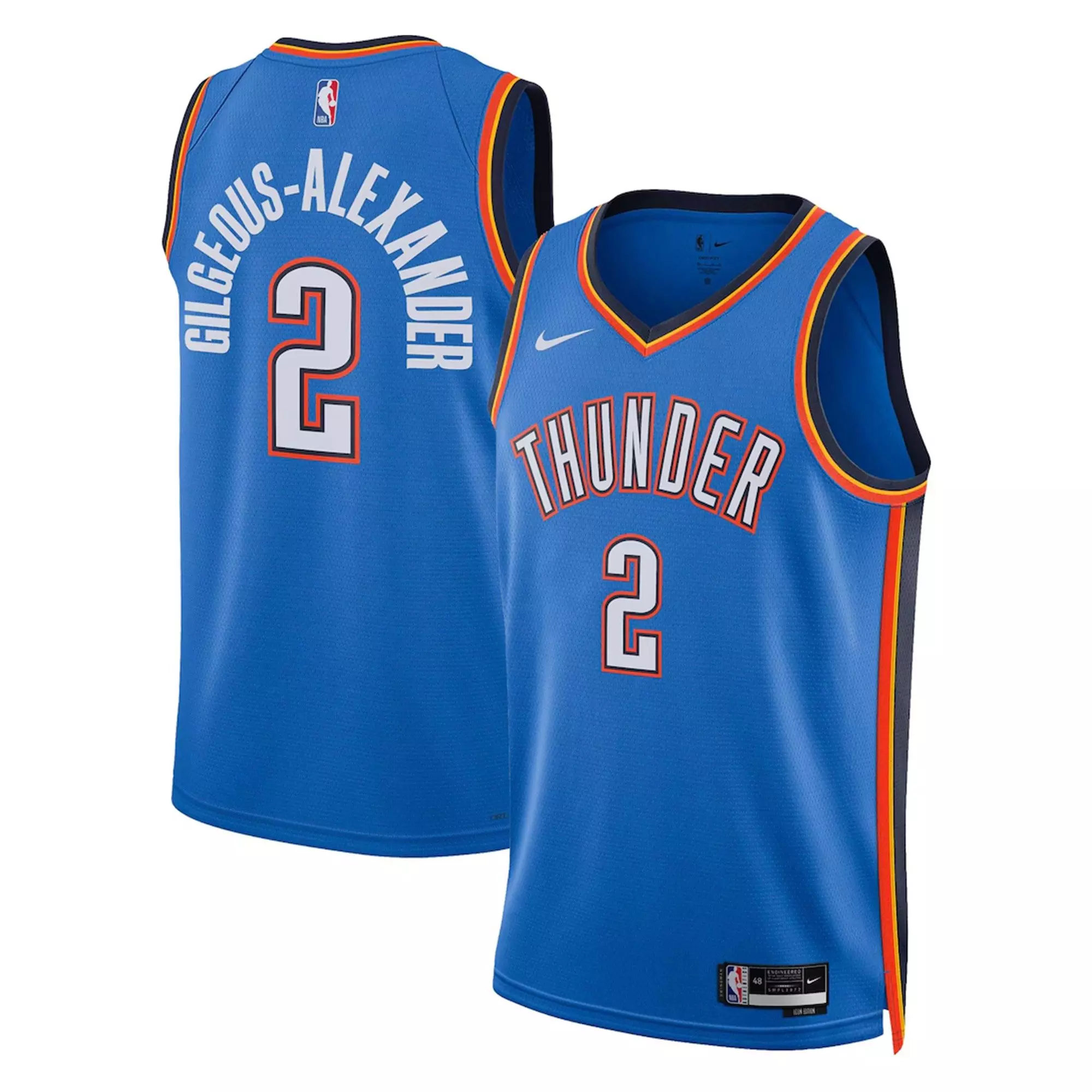 Nike Big Boys' Oklahoma City Thunder Shai Gilgeous-Alexander Home Jersey - Royal - ROYAL