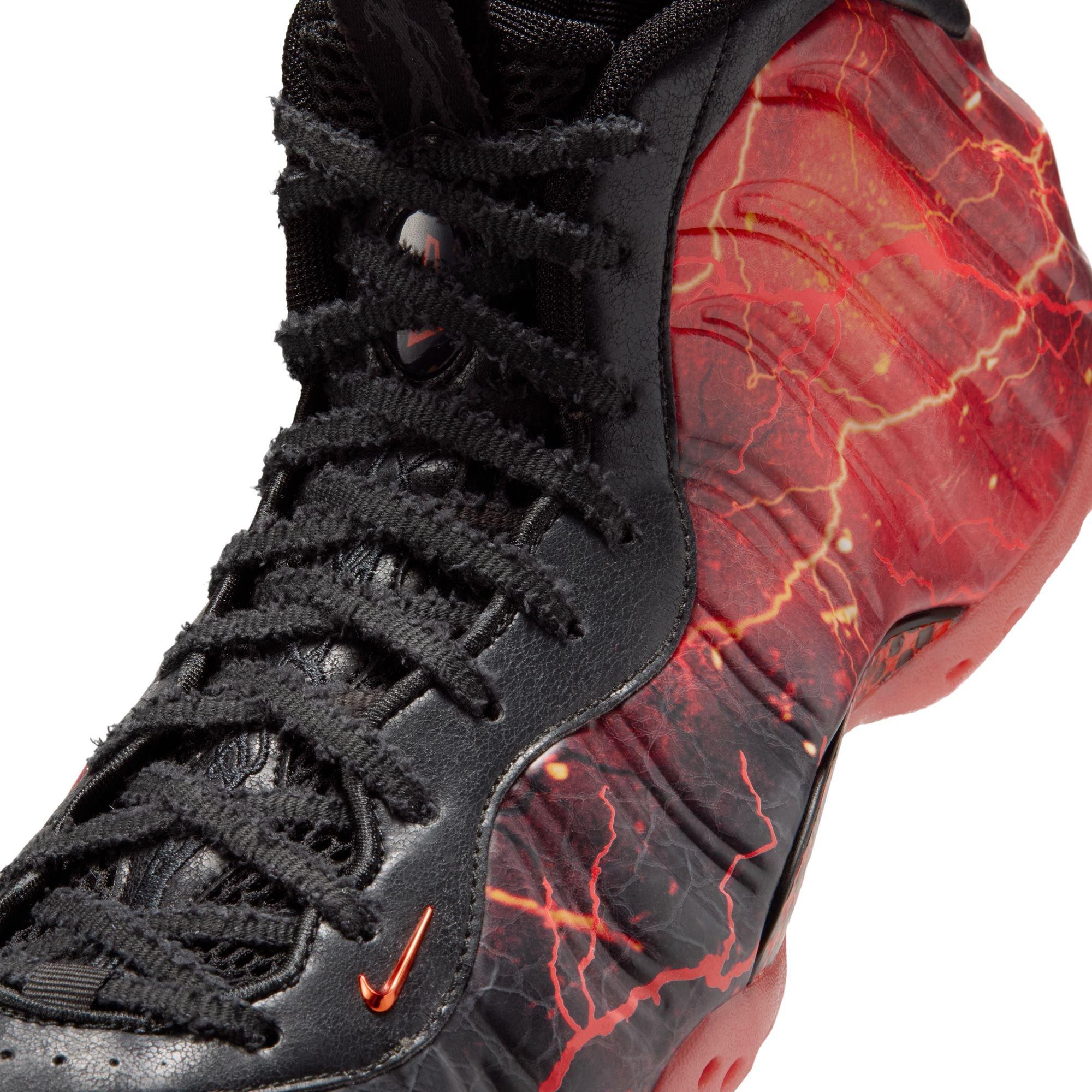 Nike Air Foamposite One "Stranger Things" Men's Shoe - BLACK/BRIGHT CRIMSON/OFF NOIR Thumbnail View 5