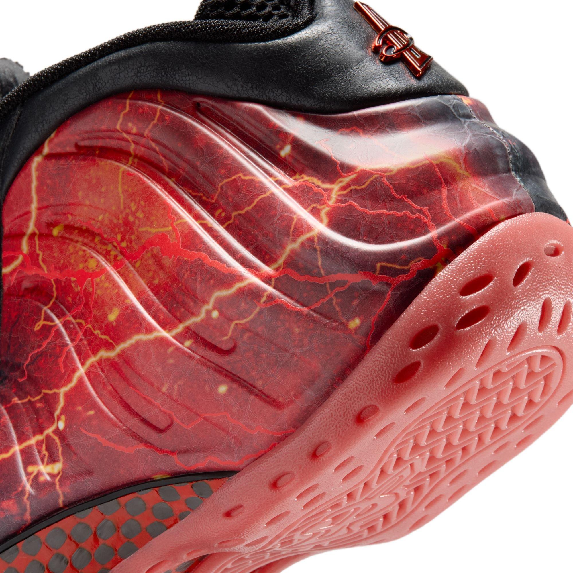 Nike Air Foamposite One "Stranger Things" Men's Shoe - BLACK/BRIGHT CRIMSON/OFF NOIR Thumbnail View 6