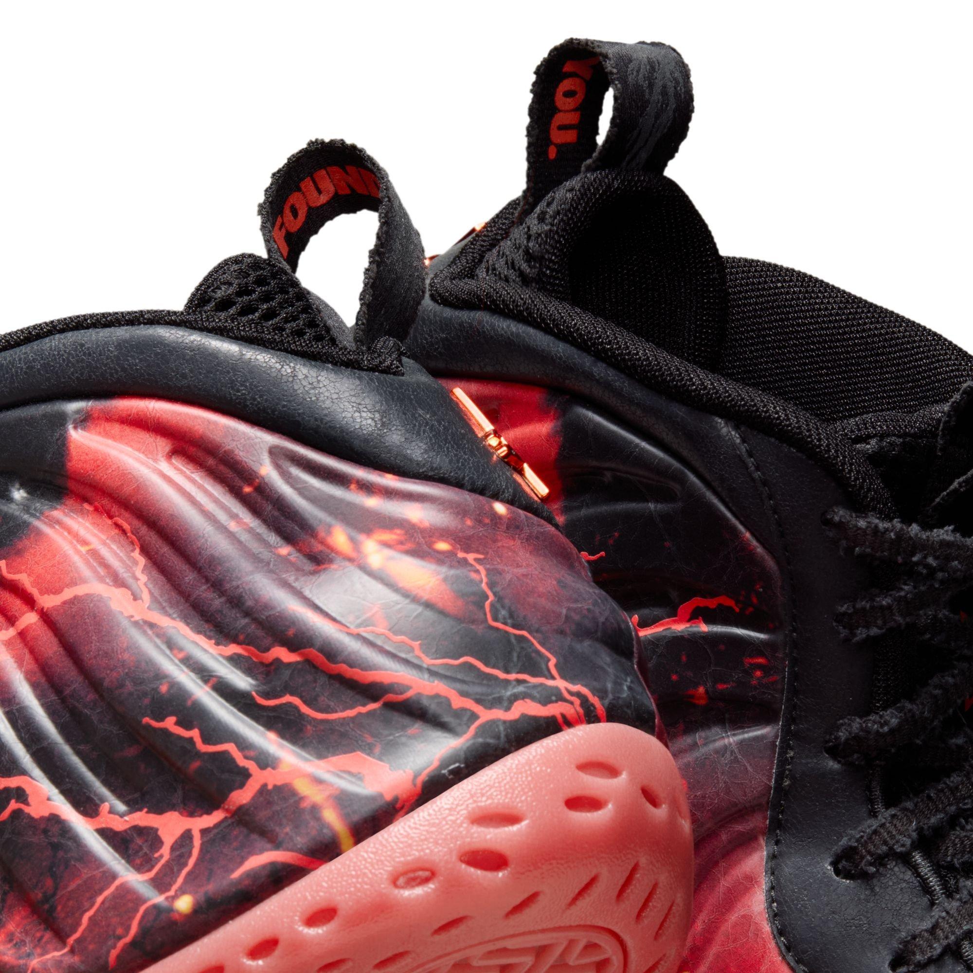 Nike Air Foamposite One "Stranger Things" Men's Shoe - BLACK/BRIGHT CRIMSON/OFF NOIR Thumbnail View 7