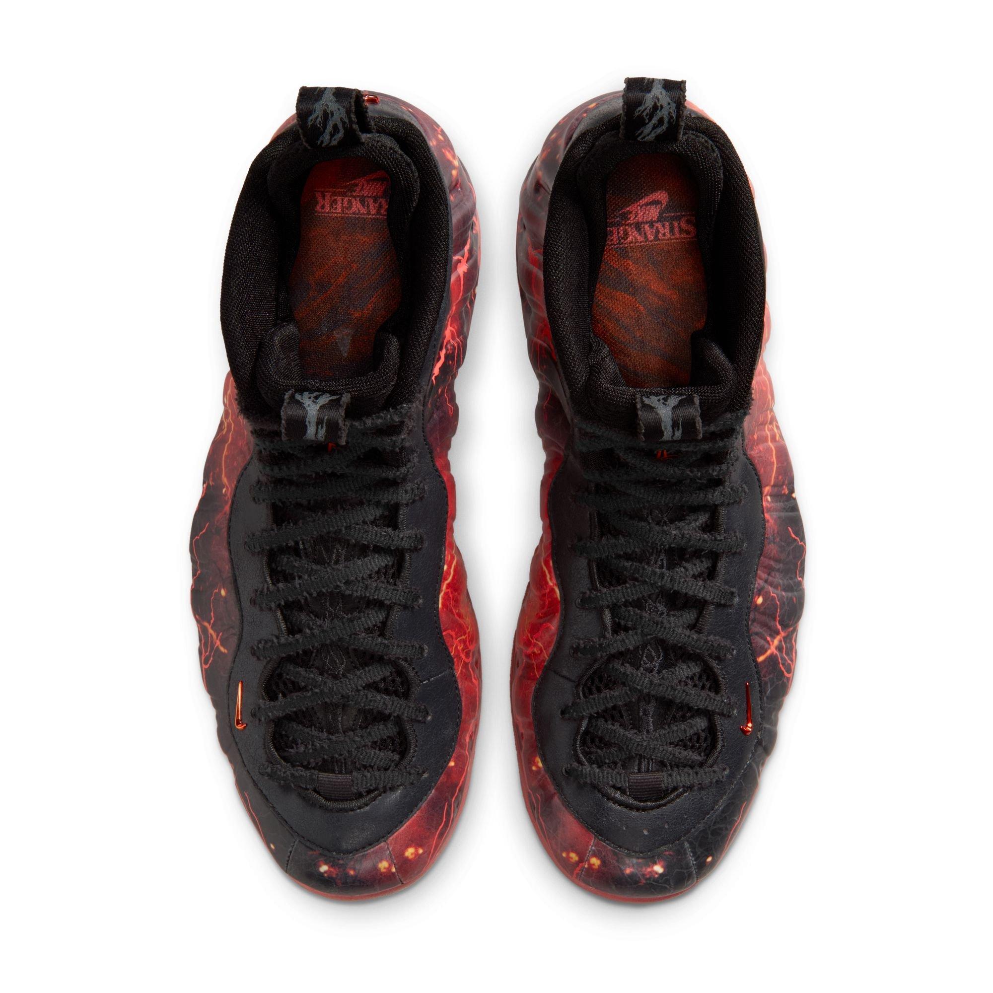 Nike Air Foamposite One "Stranger Things" Men's Shoe - BLACK/BRIGHT CRIMSON/OFF NOIR Thumbnail View 14