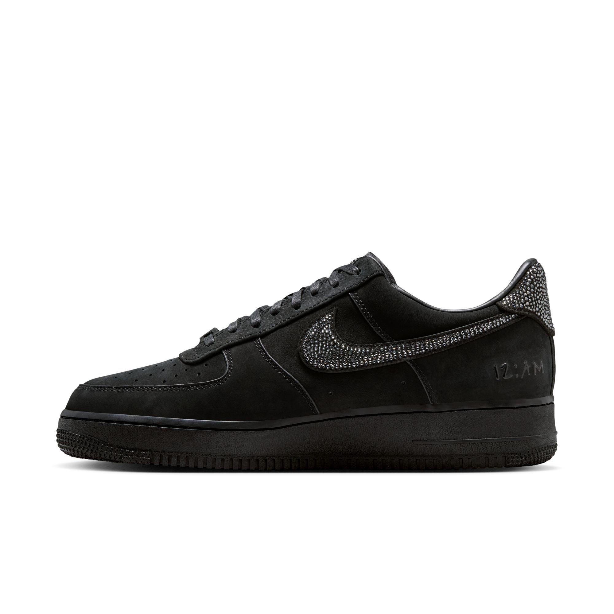 Nike Ja Air Force 1 Low "Swarovski Crystals" Men's Shoe - BLACK/SILVER Thumbnail View 12