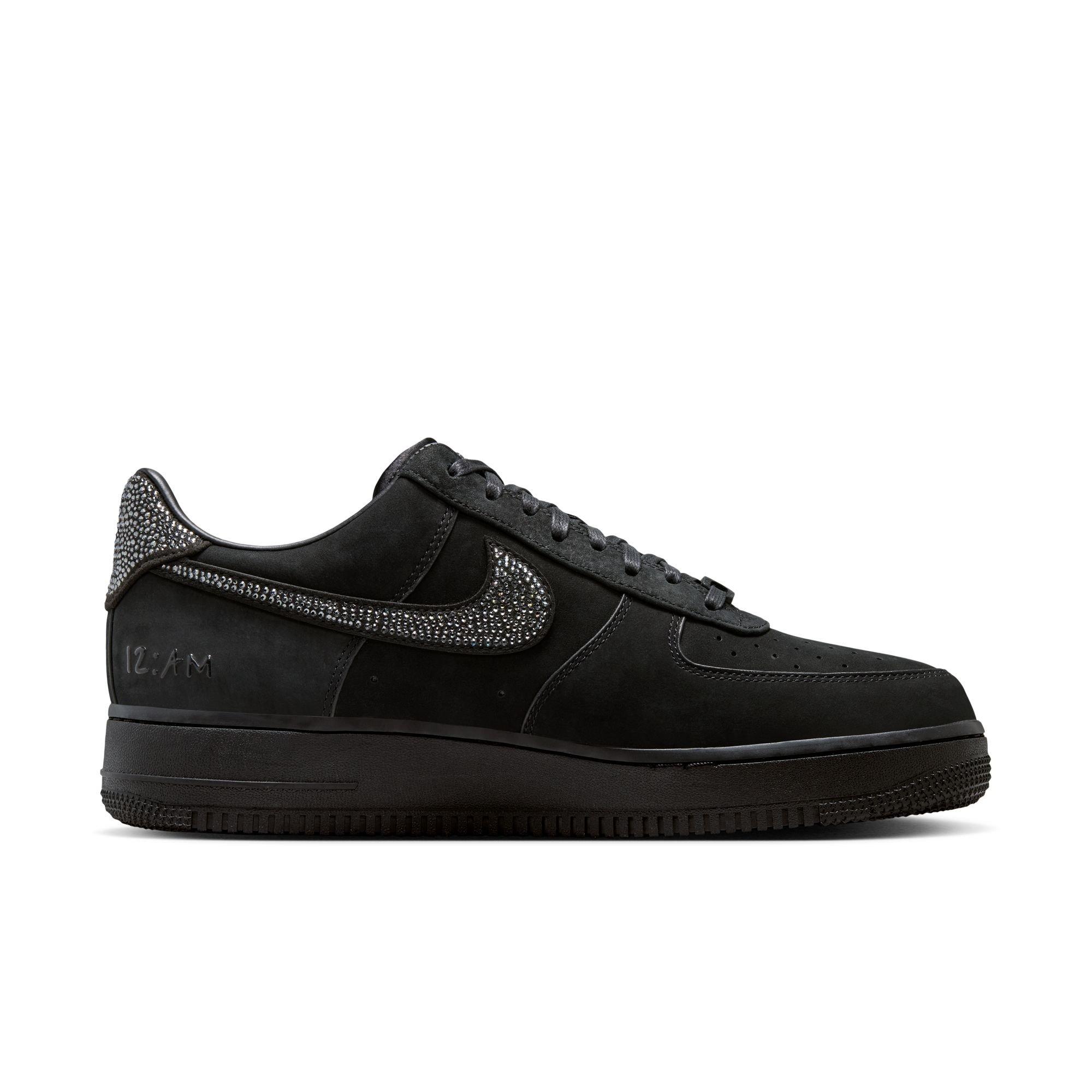 Nike Ja Air Force 1 Low "Swarovski Crystals" Men's Shoe - BLACK/SILVER Thumbnail View 3