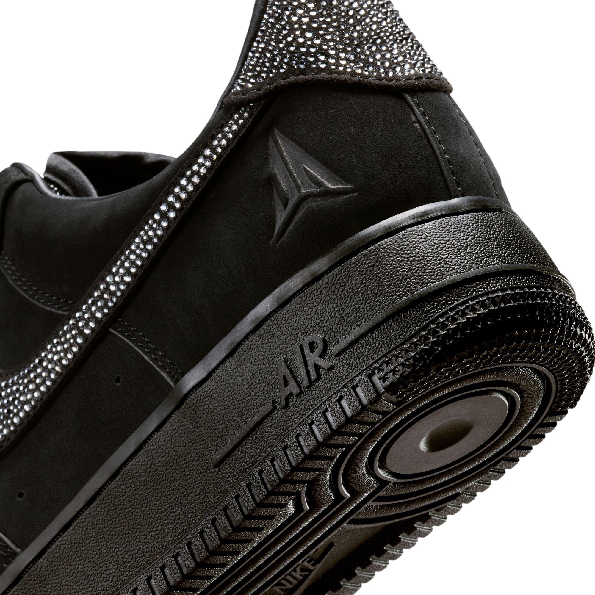 Nike Ja Air Force 1 Low "Swarovski Crystals" Men's Shoe - BLACK/SILVER Thumbnail View 6