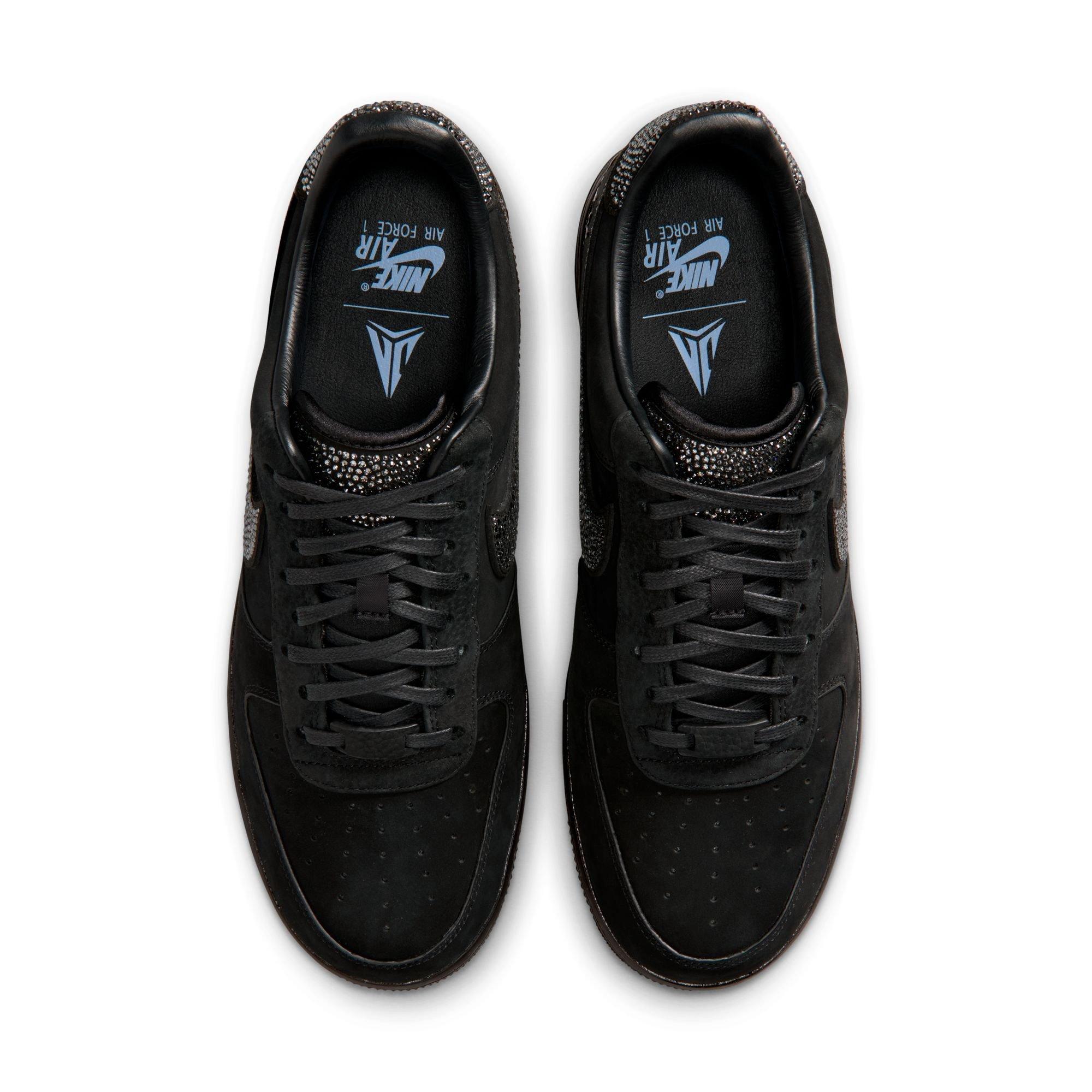 Nike Ja Air Force 1 Low "Swarovski Crystals" Men's Shoe - BLACK/SILVER Thumbnail View 14