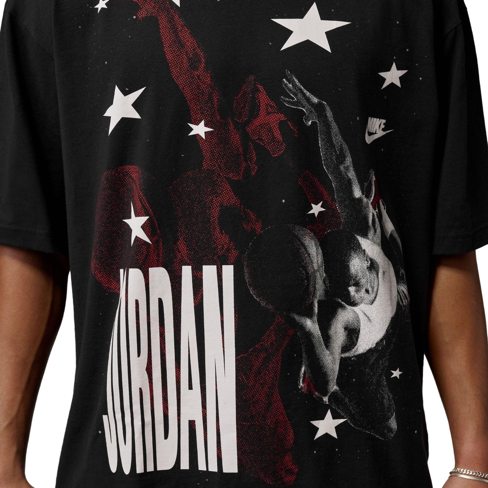 Jordan Men's AJ IV Tee - Black - BLACK Thumbnail View 4