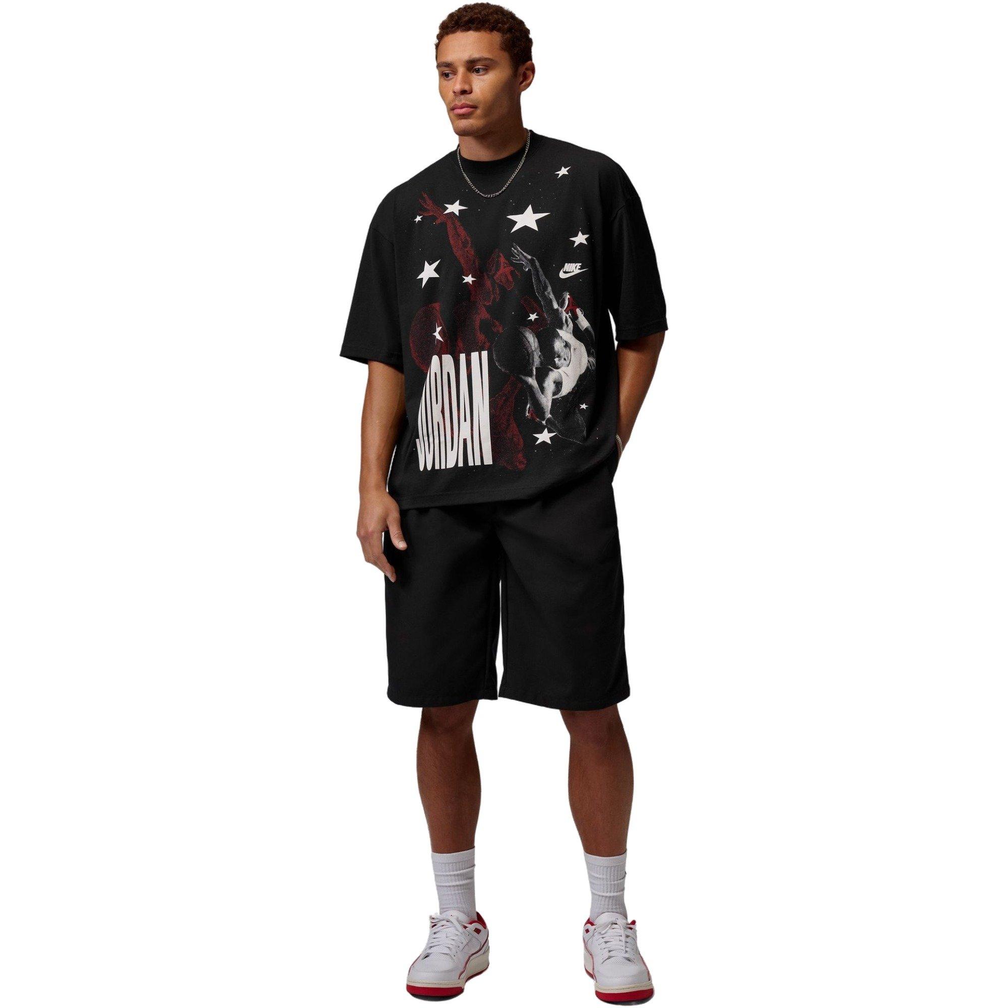 Jordan Men's AJ IV Tee - Black - BLACK Thumbnail View 6