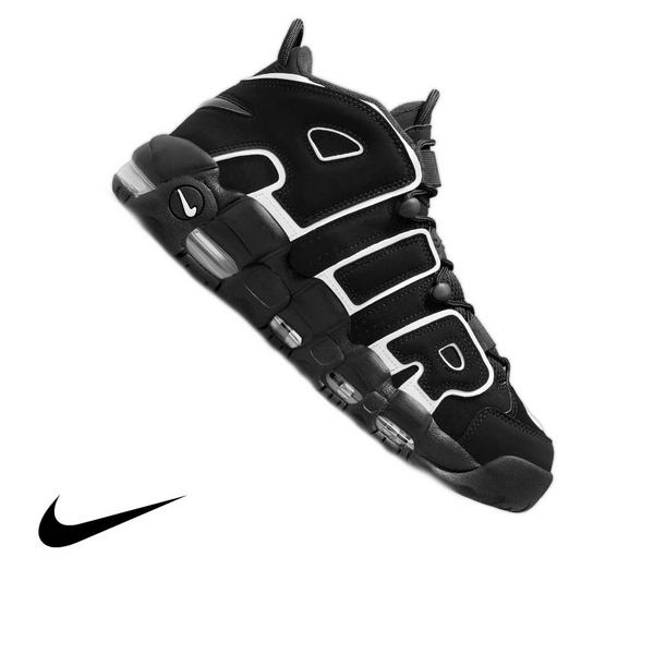 Nike Air More Uptempo '96 "Black/White" Men's Shoe - BLACK/WHITE