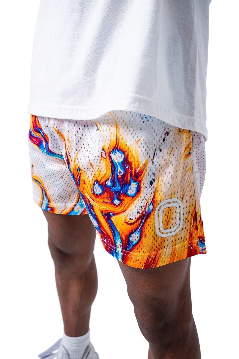 Overtime Men's Splash Printed Shorts - Multi - MULTI-COLOR Thumbnail View 2