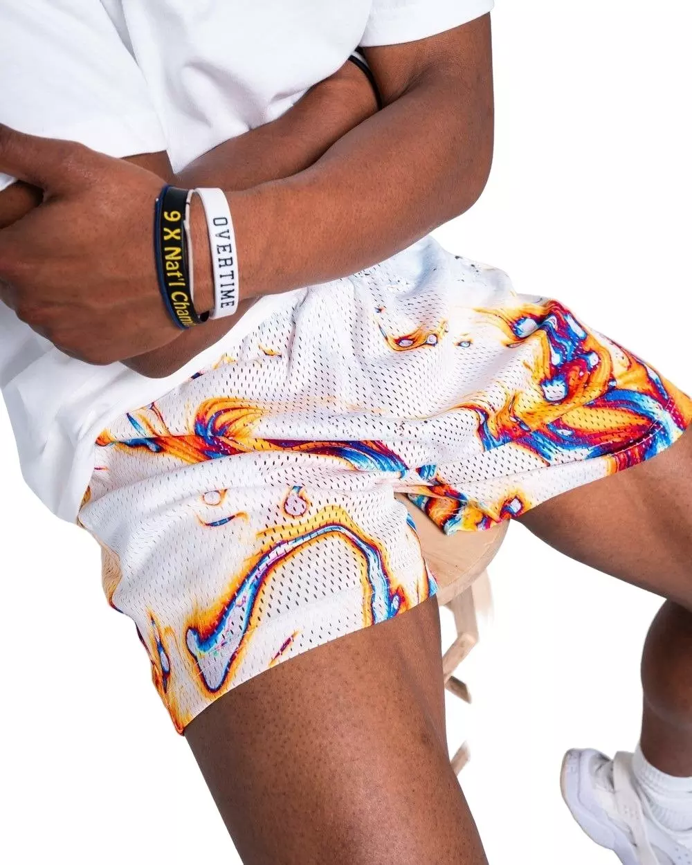 Overtime Men's Splash Printed Shorts - Multi - MULTI-COLOR