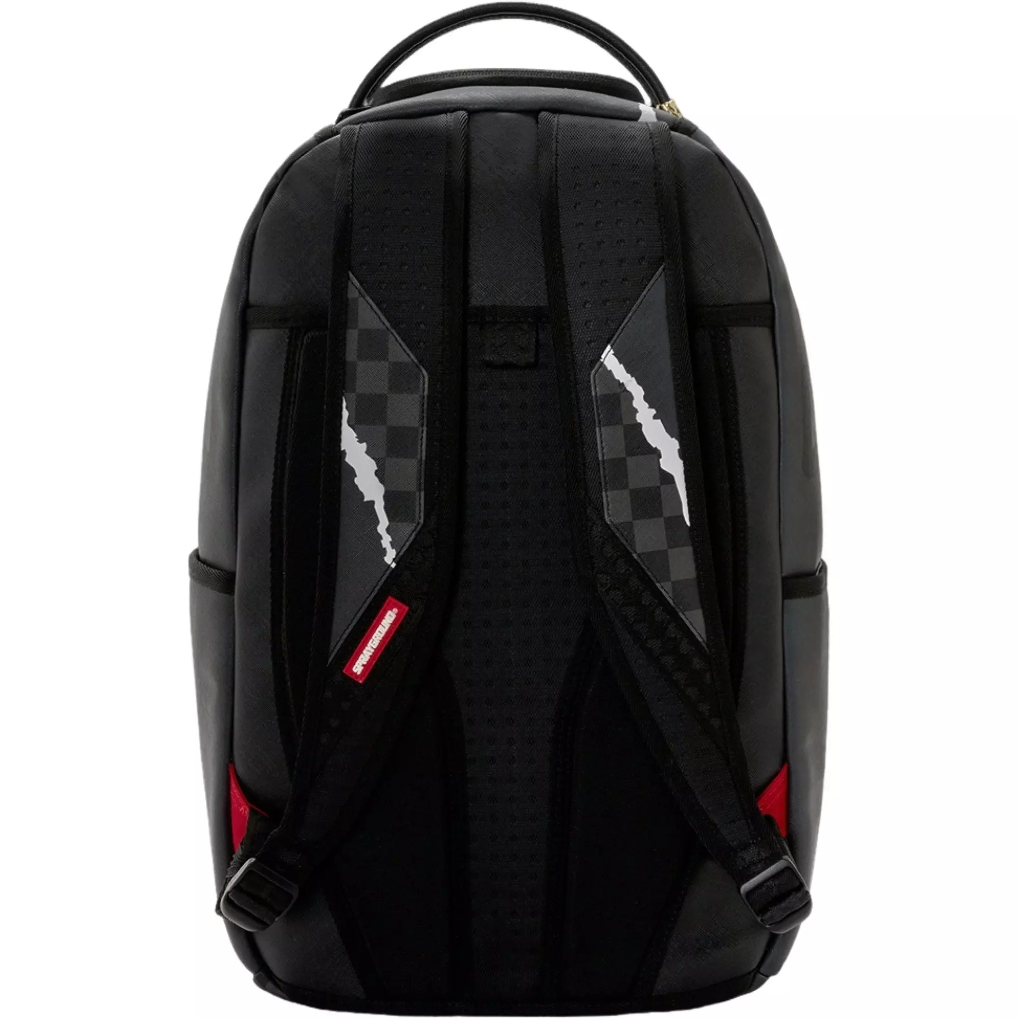 Sprayground Center Rip Check Backpack - BLACK/GREY