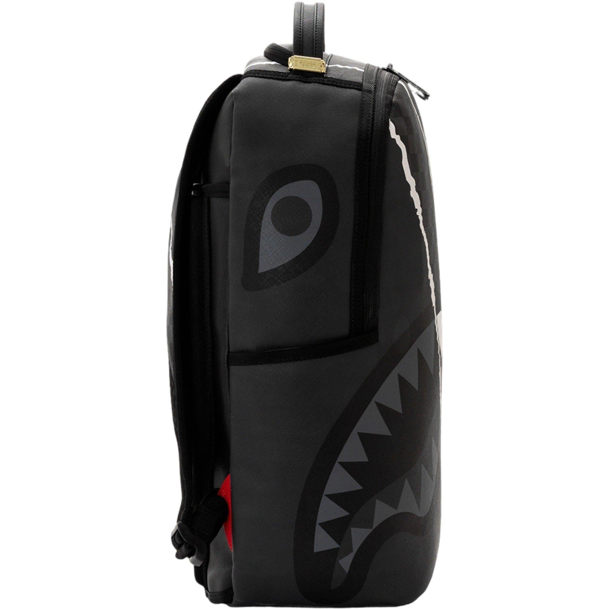 Sprayground Center Rip Check Backpack - BLACK/GREY Thumbnail View 5