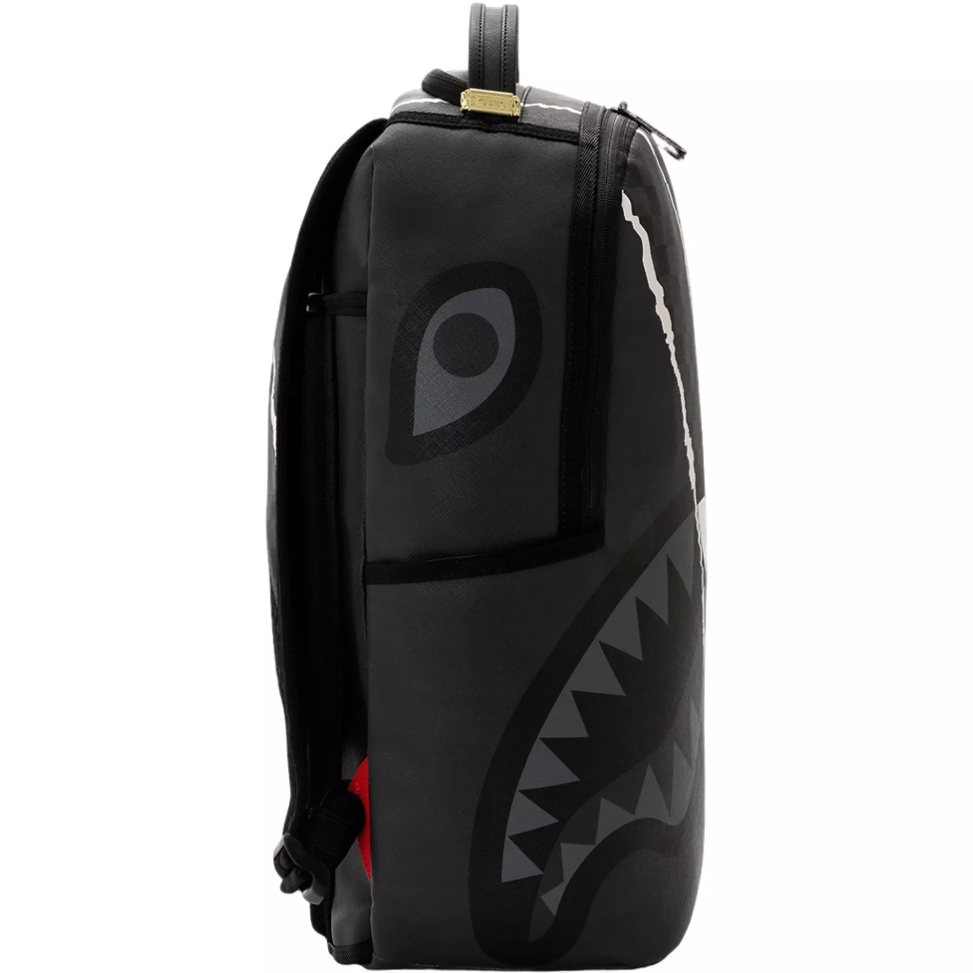 Sprayground Center Rip Check Backpack - BLACK/GREY
