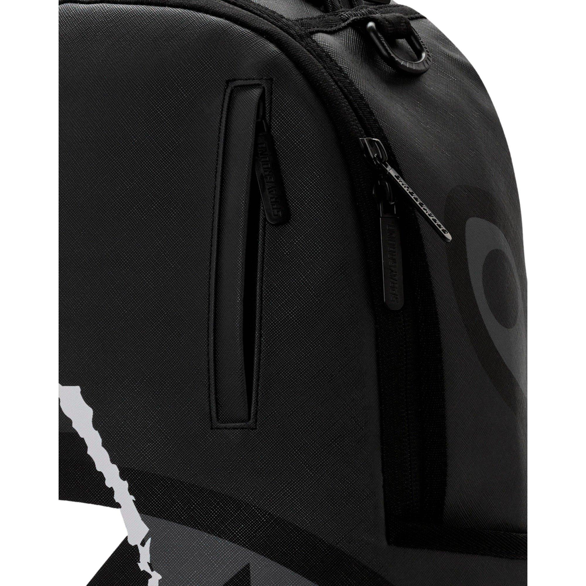 Sprayground Center Rip Check Backpack - BLACK/GREY Thumbnail View 6