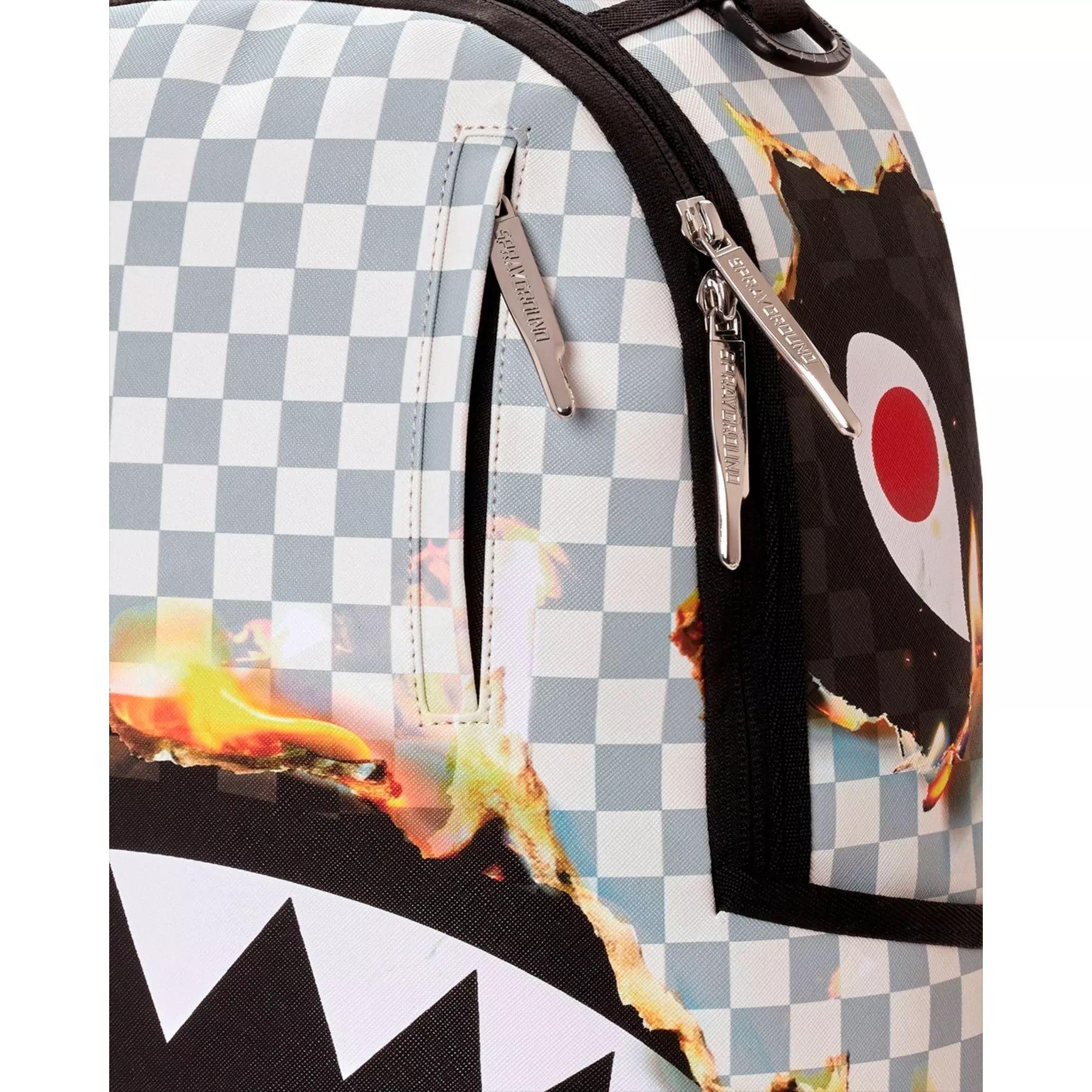Sprayground Check Melt Backpack - WHITE/BLACK