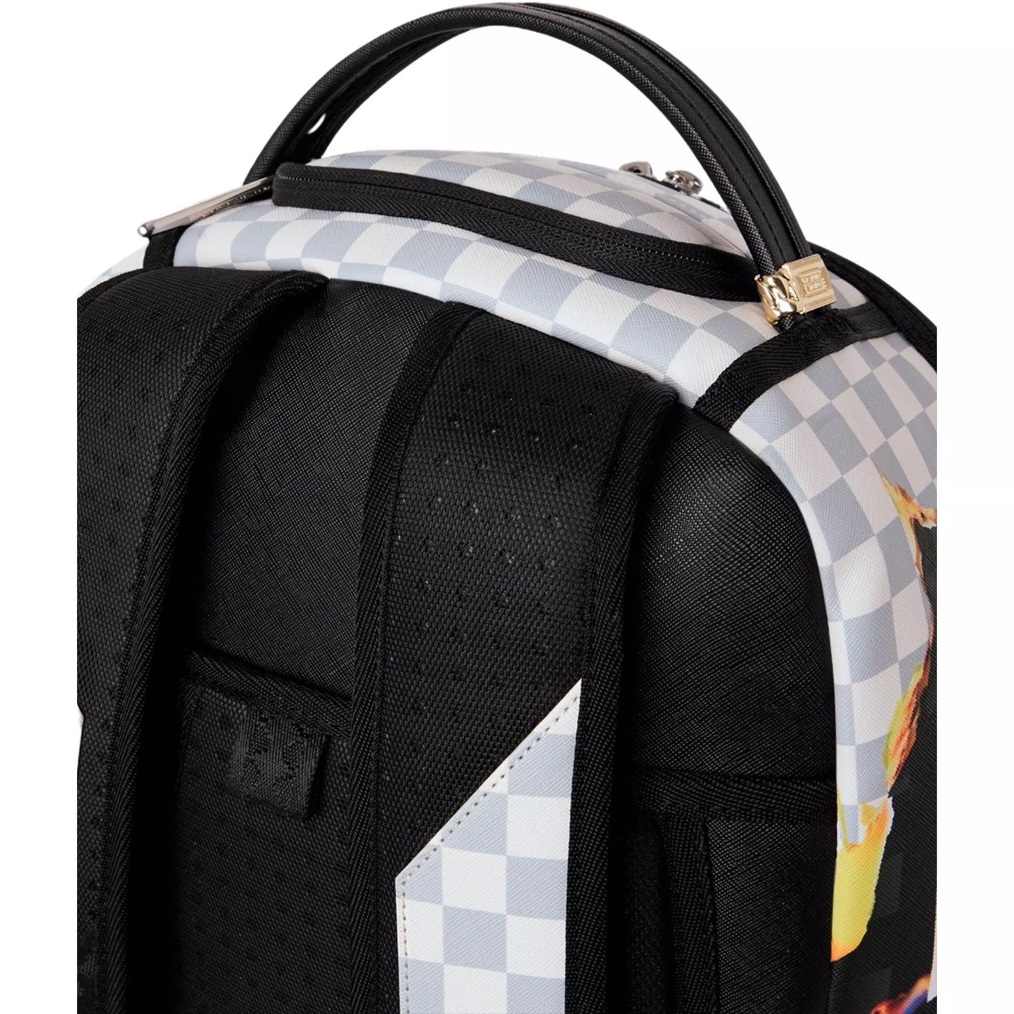 Sprayground Check Melt Backpack - WHITE/BLACK