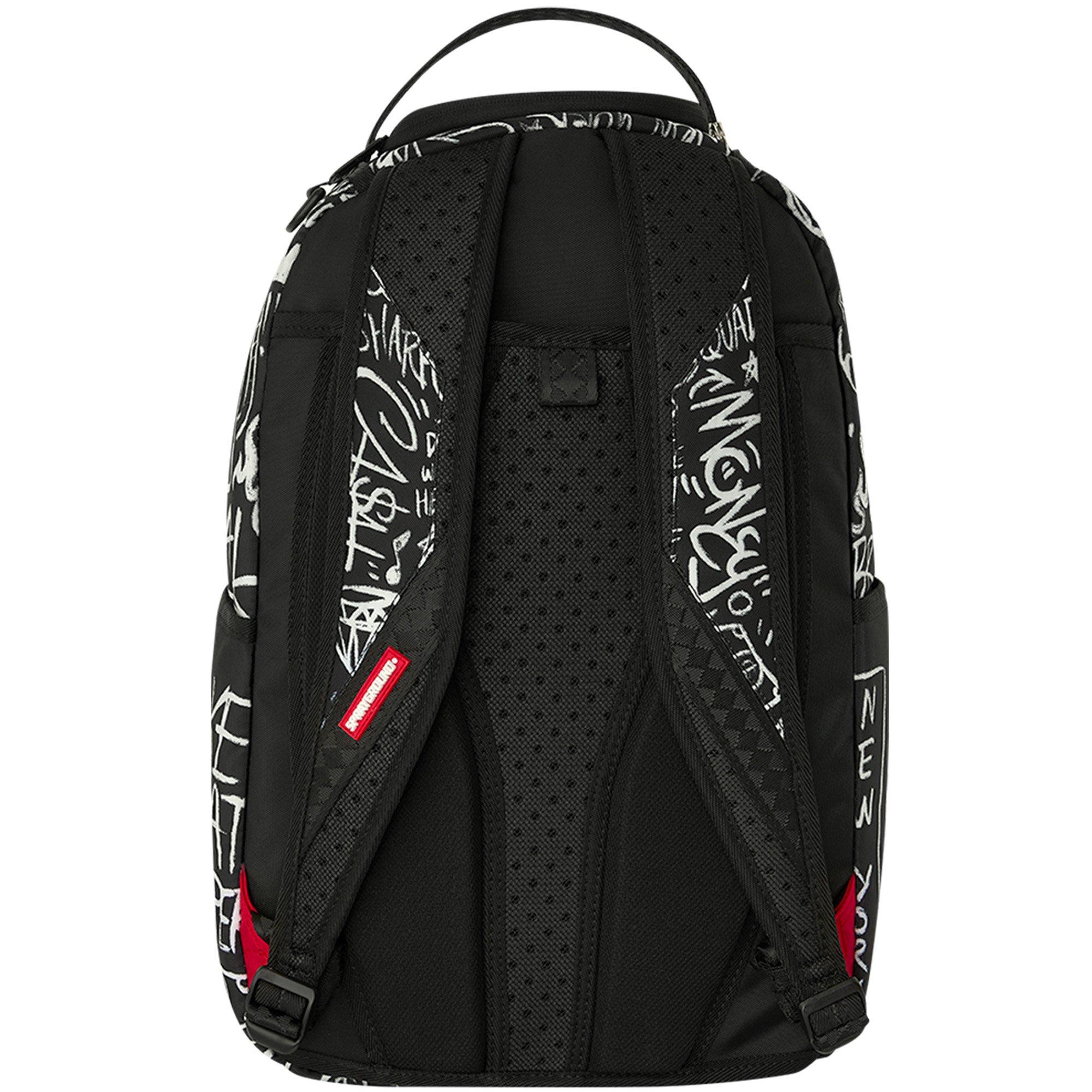 Sprayground Crazy Thoughts Backpack - BLACK/WHITE