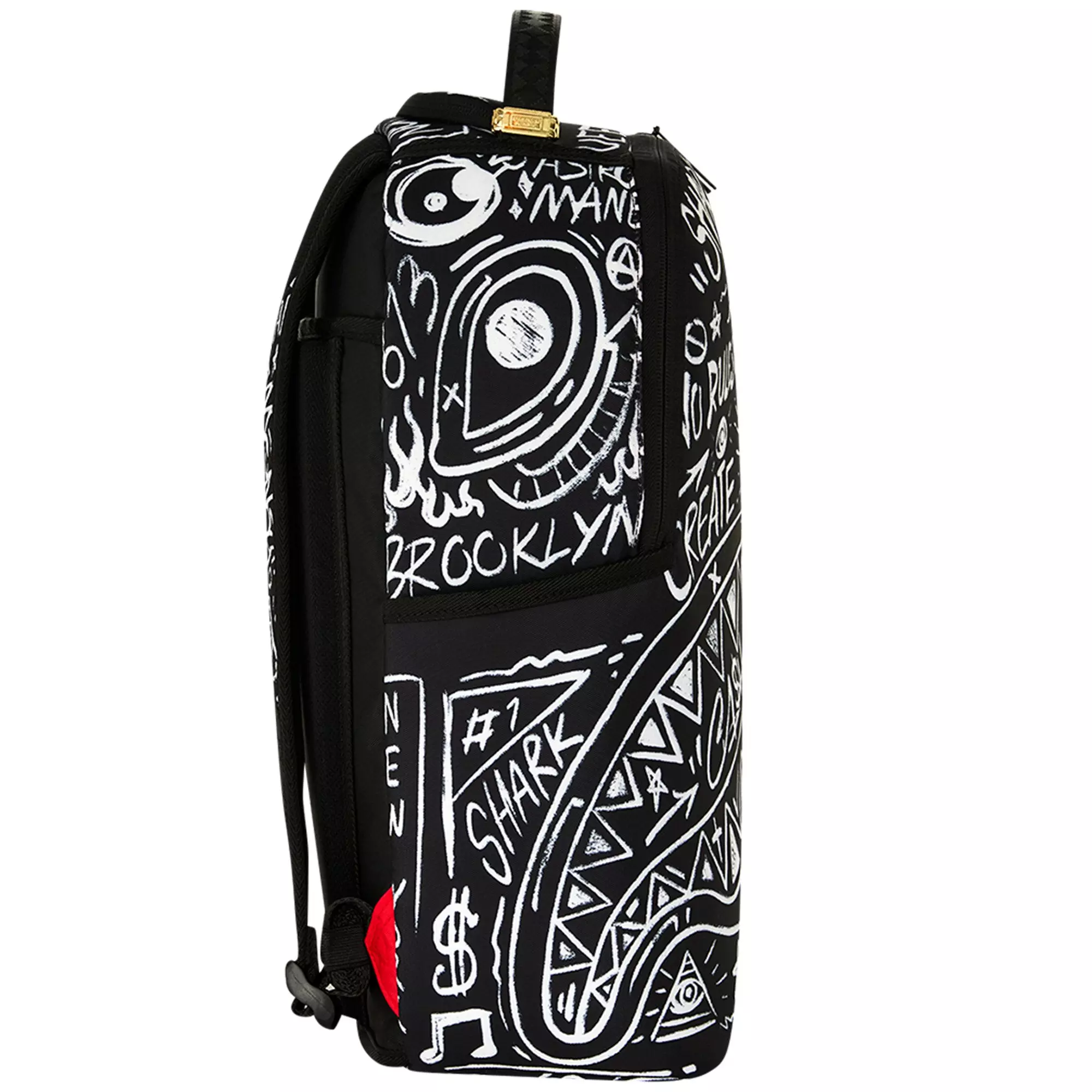 Sprayground Crazy Thoughts Backpack - BLACK/WHITE