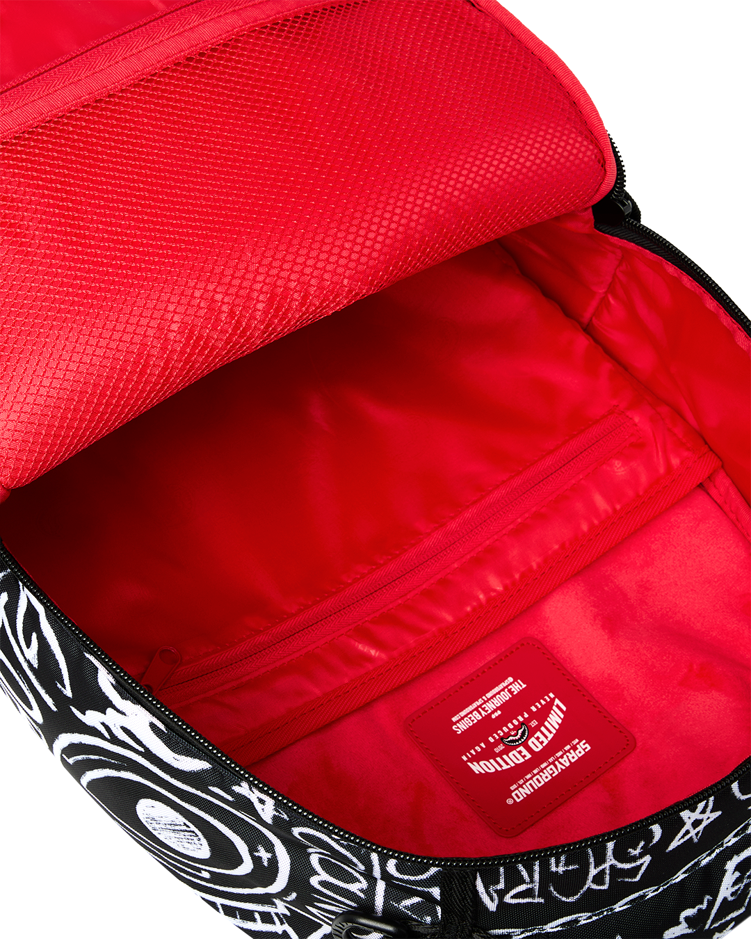 Sprayground Crazy Thoughts Backpack - BLACK/WHITE