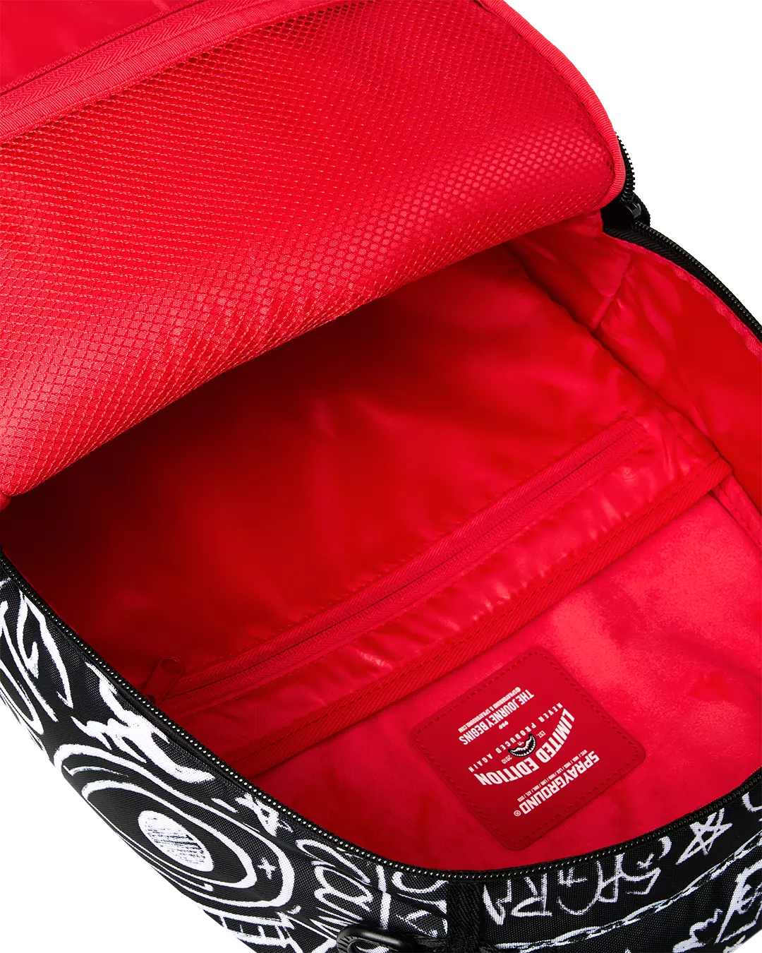 Sprayground Crazy Thoughts Backpack - BLACK/WHITE
