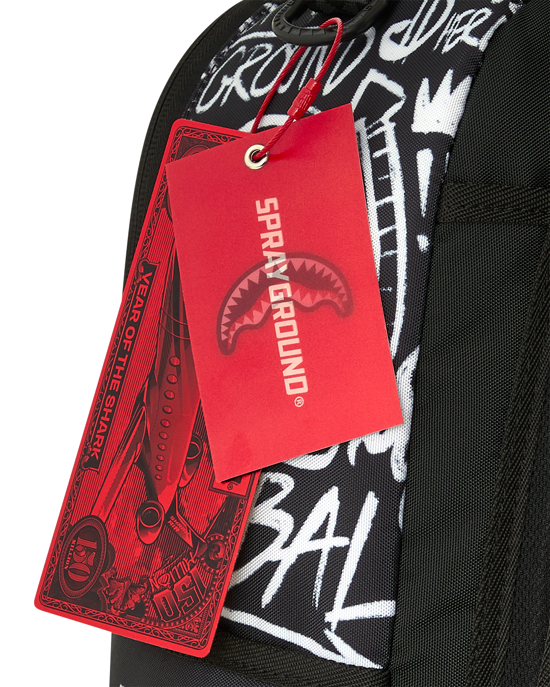 Sprayground Crazy Thoughts Backpack - BLACK/WHITE