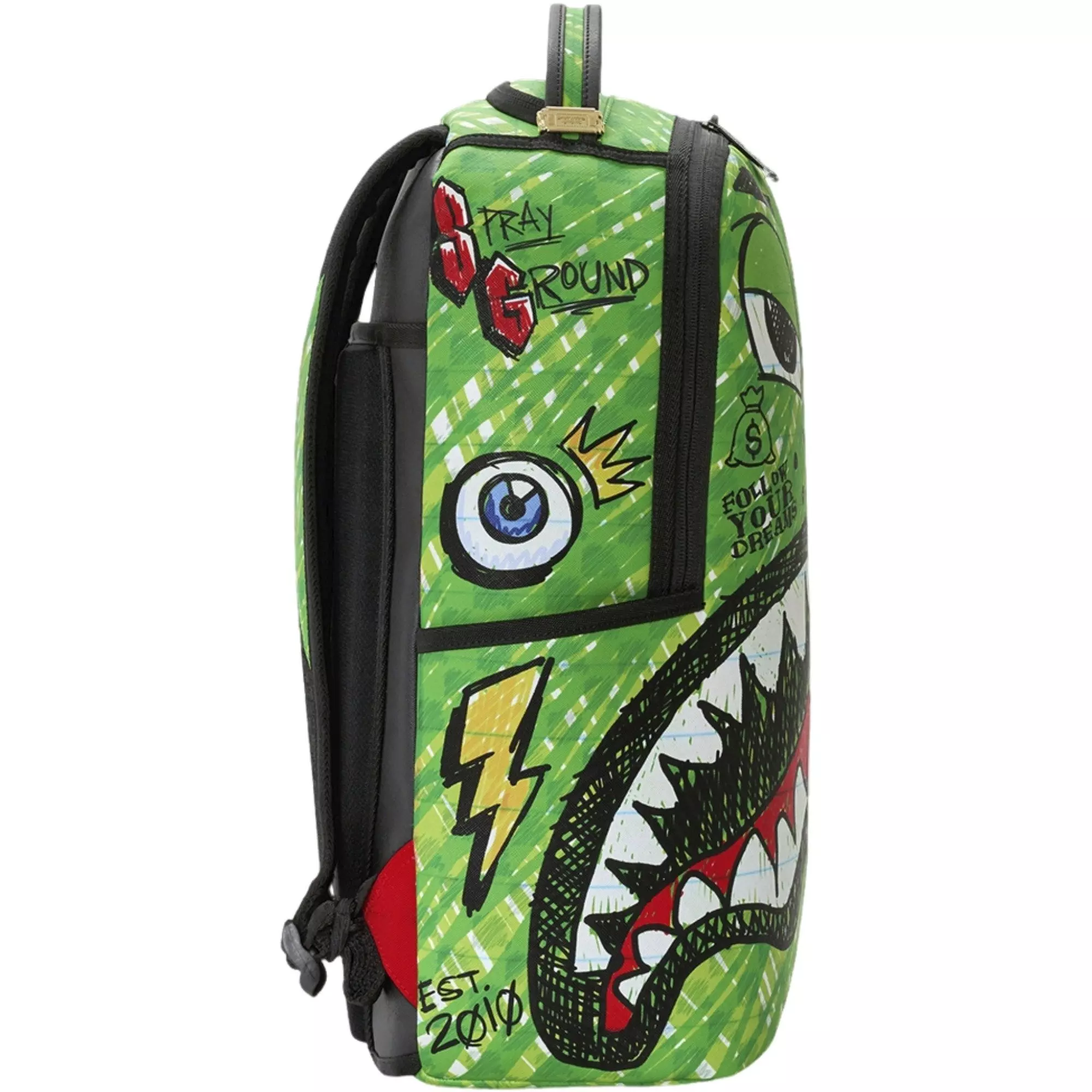 Sprayground Money Bear Doodle Backpack - GREEN
