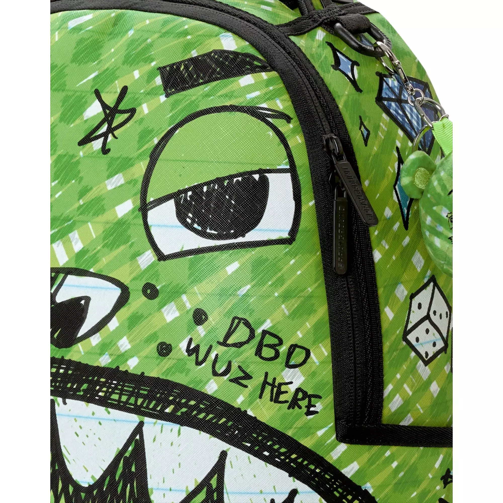 Sprayground Money Bear Doodle Backpack - GREEN