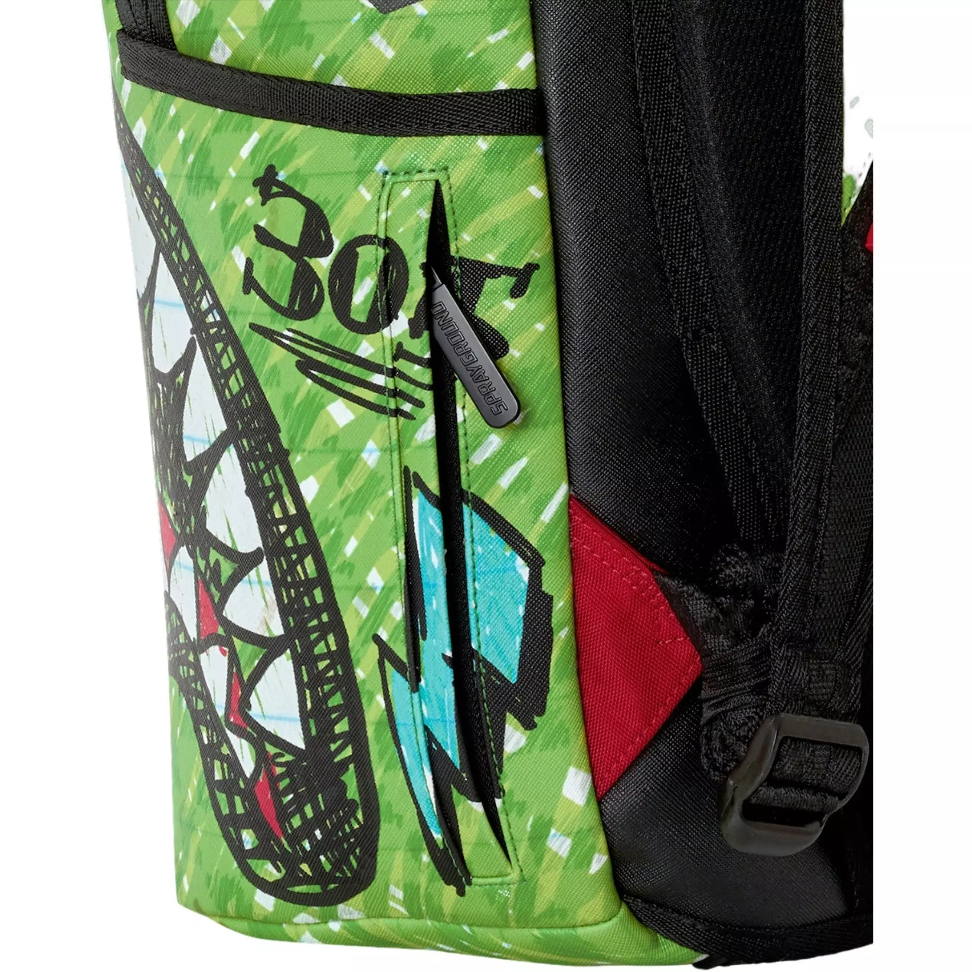 Sprayground Money Bear Doodle Backpack - GREEN