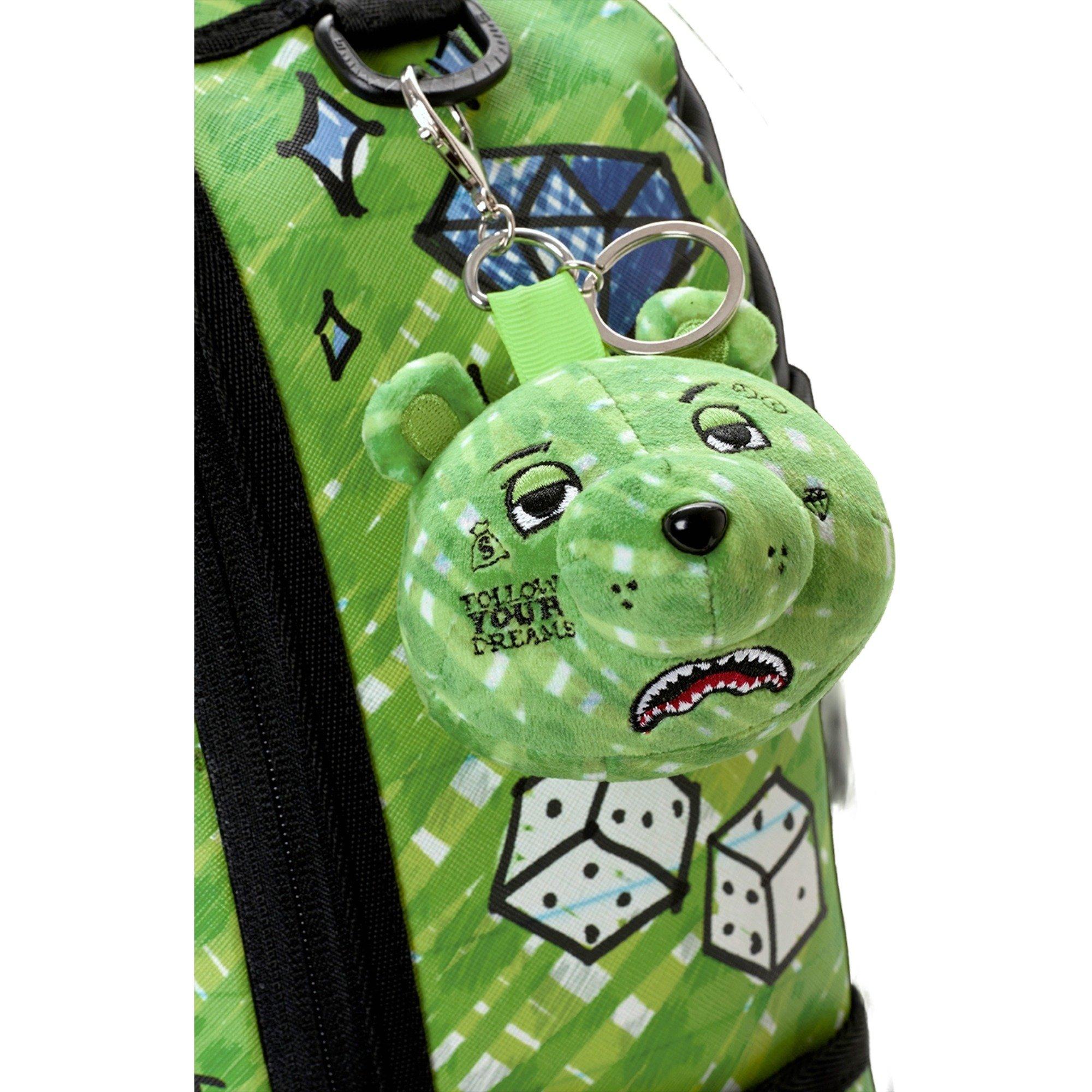 Sprayground Money Bear Doodle Backpack - GREEN Thumbnail View 9